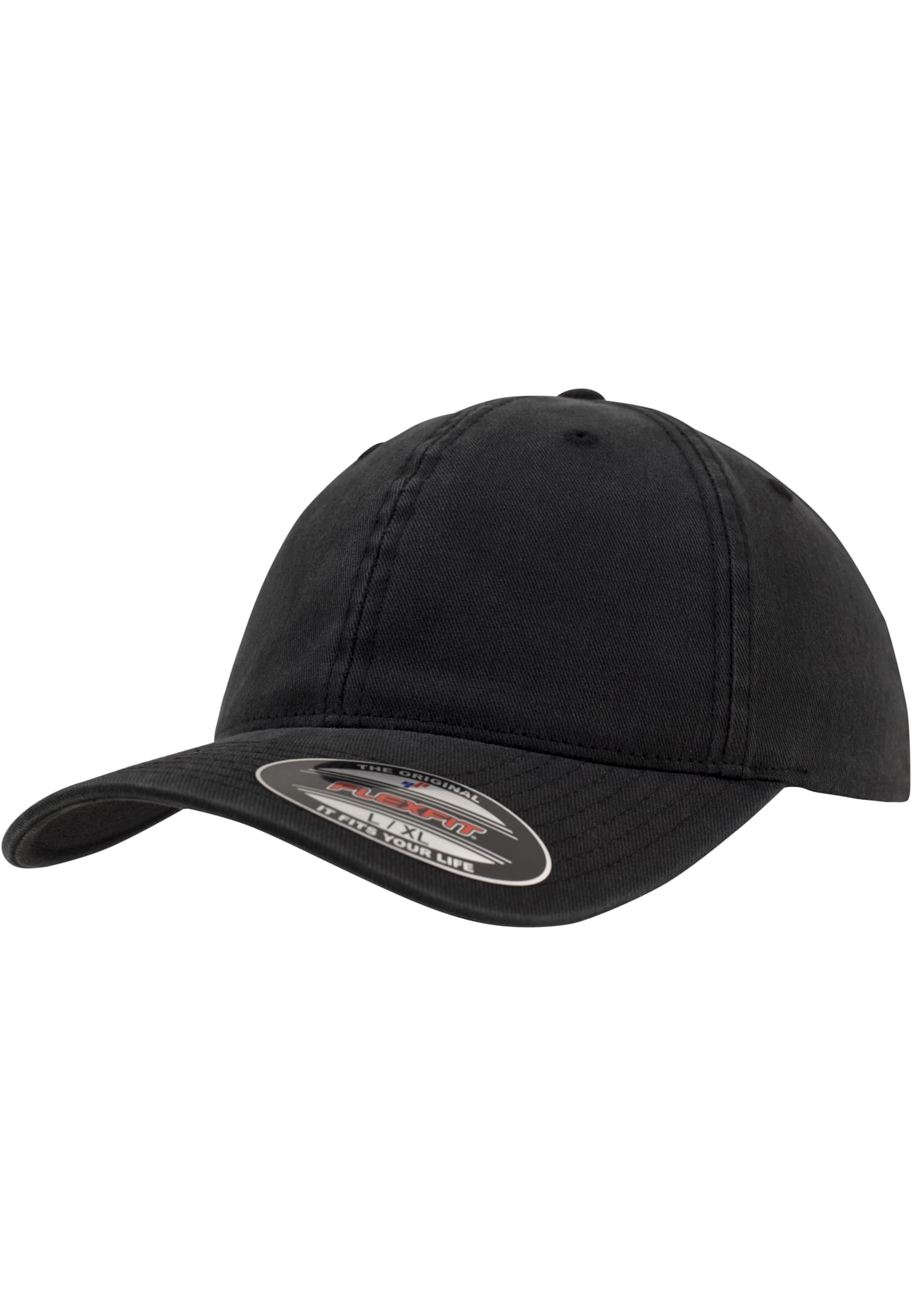 Flexfit Garment Washed Cotton Dad Hat black | black