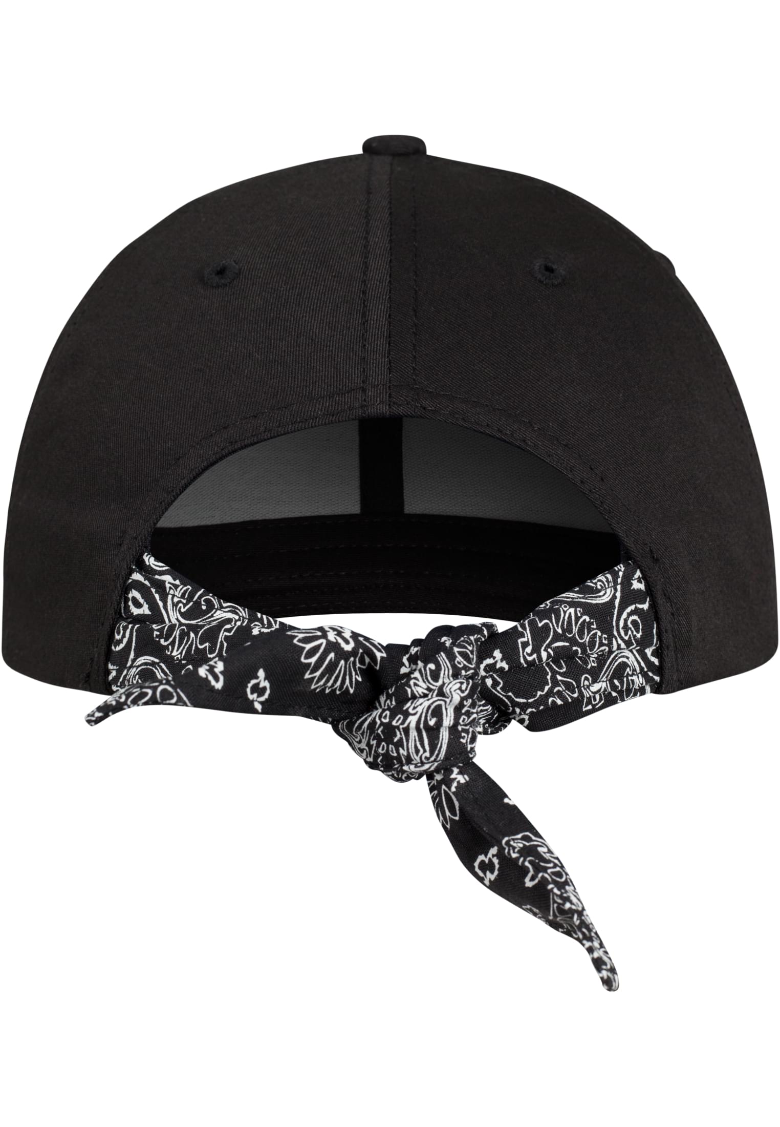 Curved Bandana Tie Snapback blk/blk | blk/blk