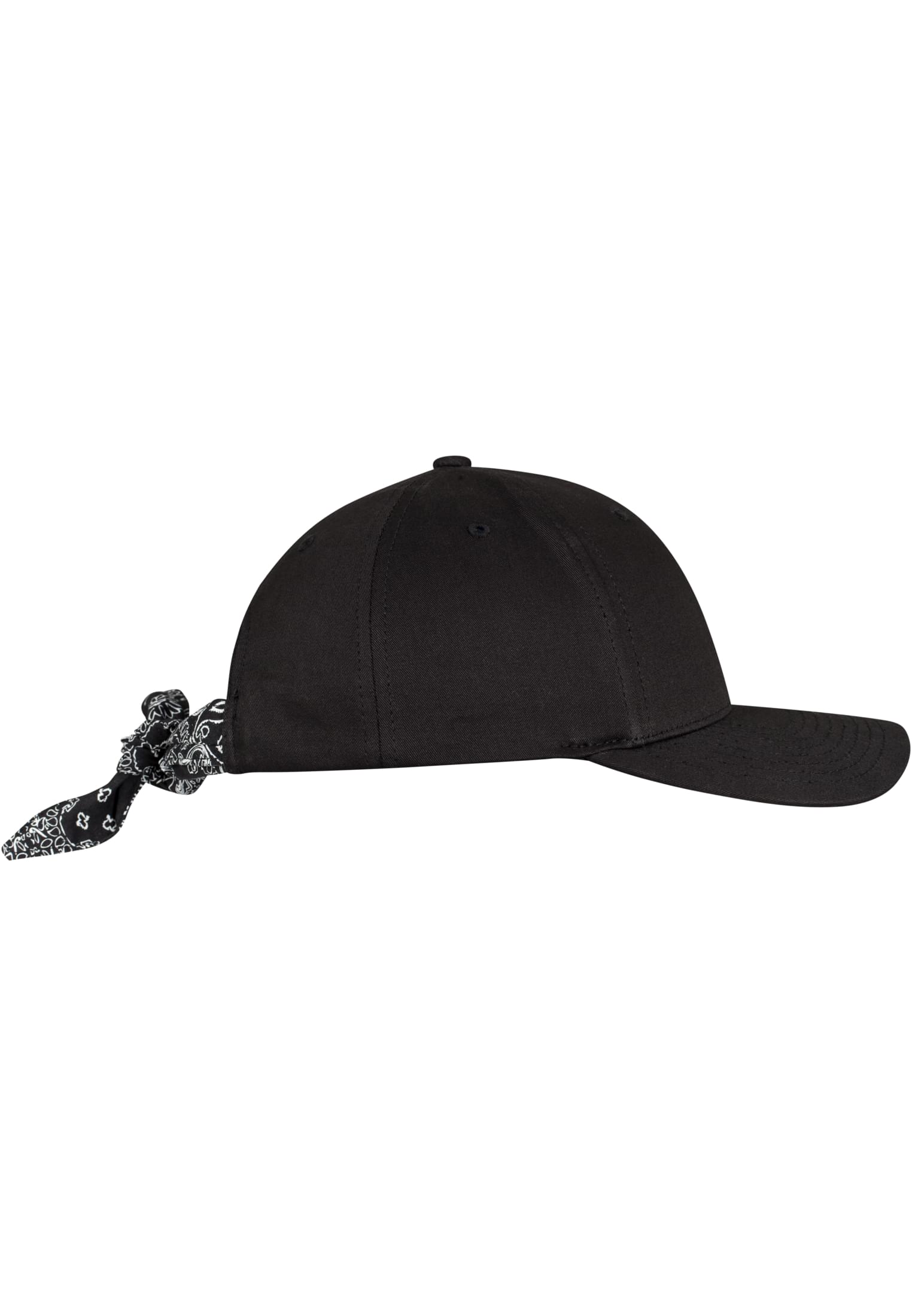 Curved Bandana Tie Snapback blk/blk | blk/blk