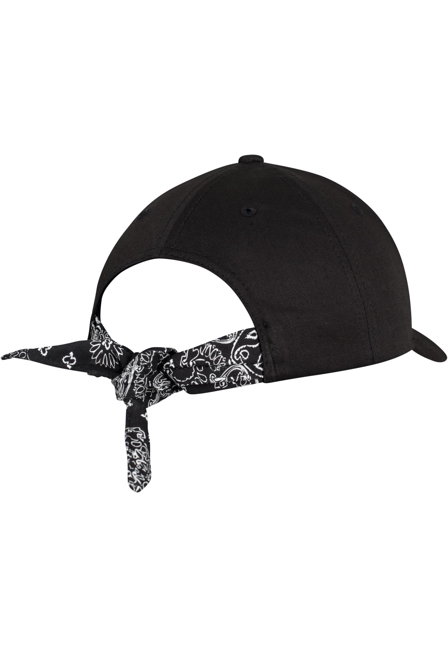 Curved Bandana Tie Snapback blk/blk | blk/blk