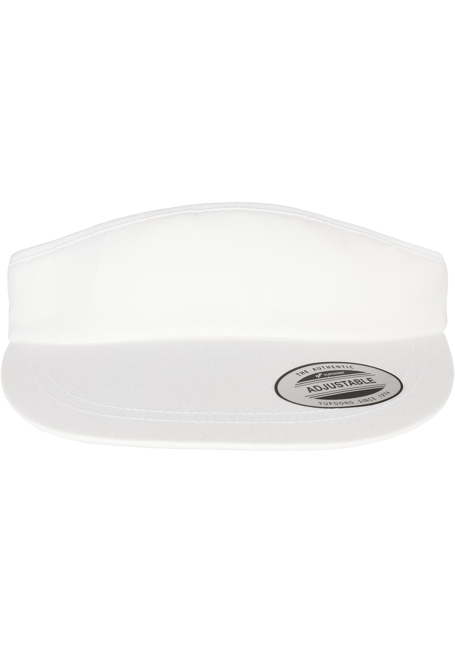 Flat Round Visor Cap white | white