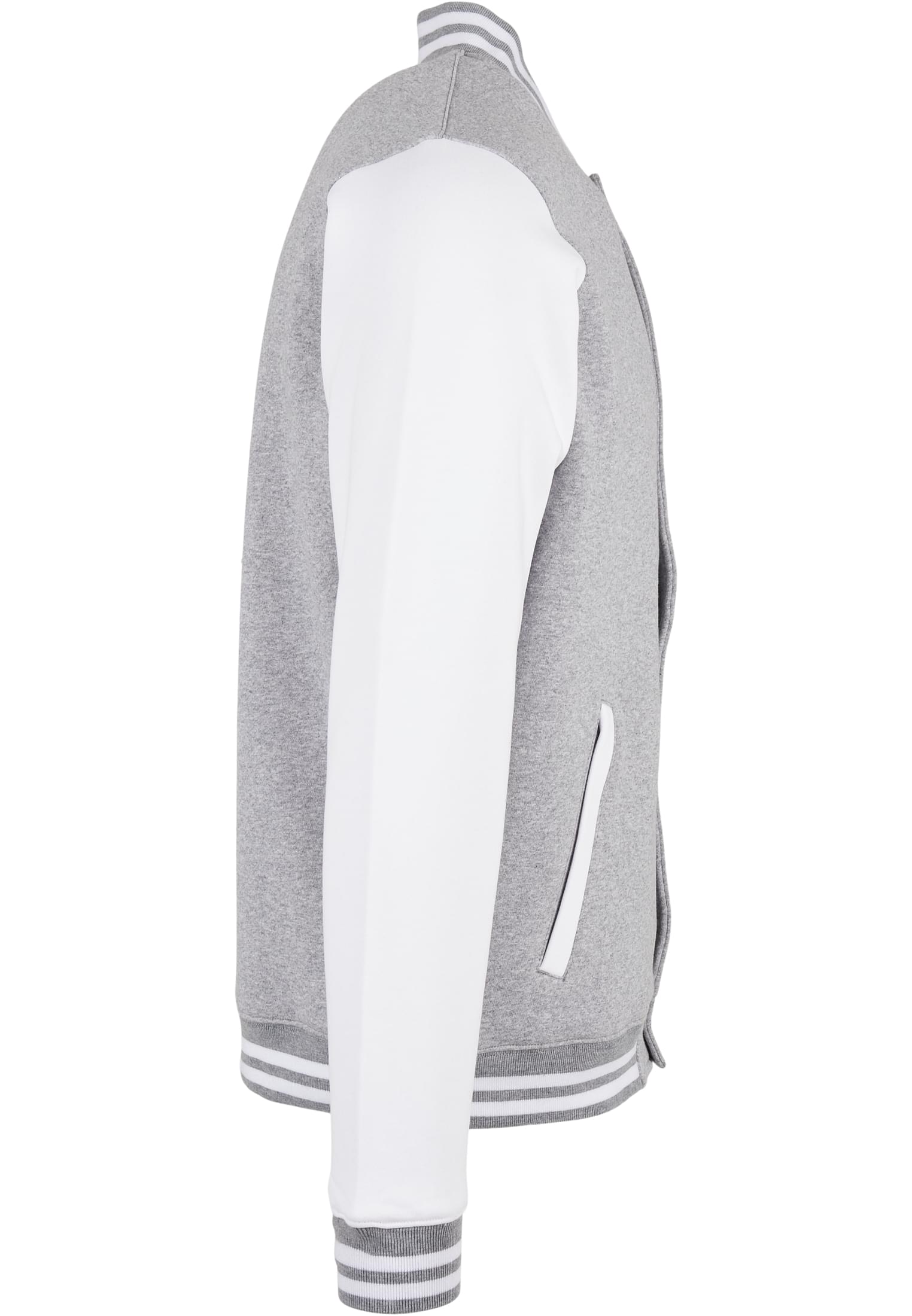 Basic College Jacket heather grey/white | heather grey/white