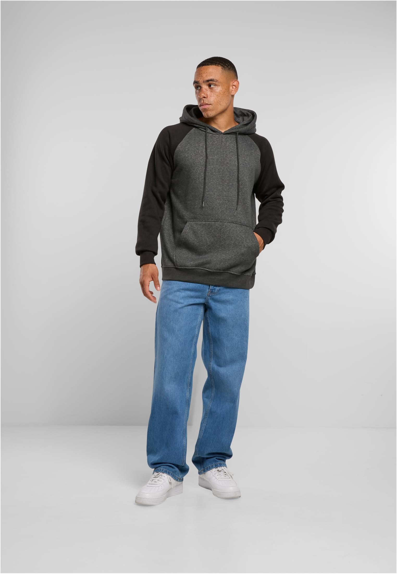 Basic Raglan Hoody charcoal/black 2 | charcoal/black 2