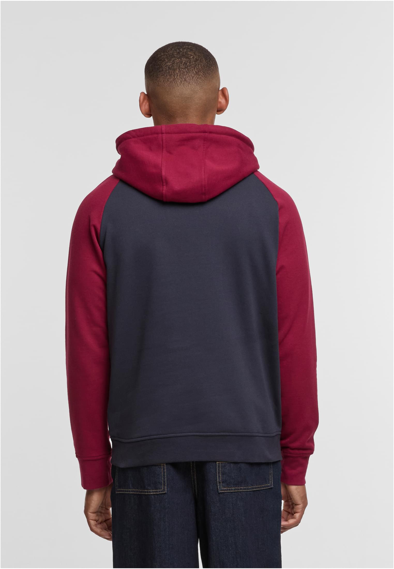 Basic Raglan Hoody nvy/burgundy | nvy/burgundy