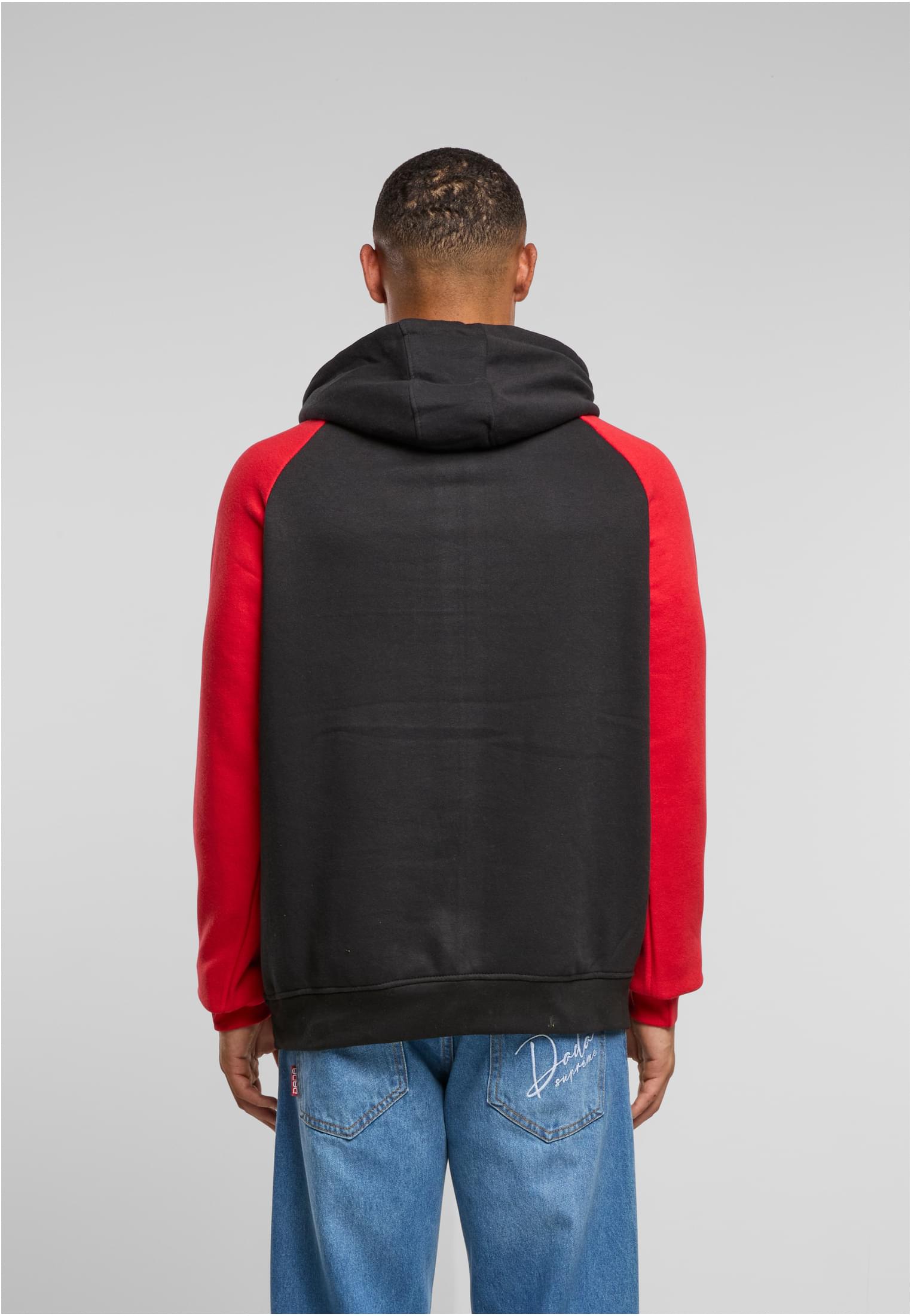 Basic Raglan Hoody black/red | black/red