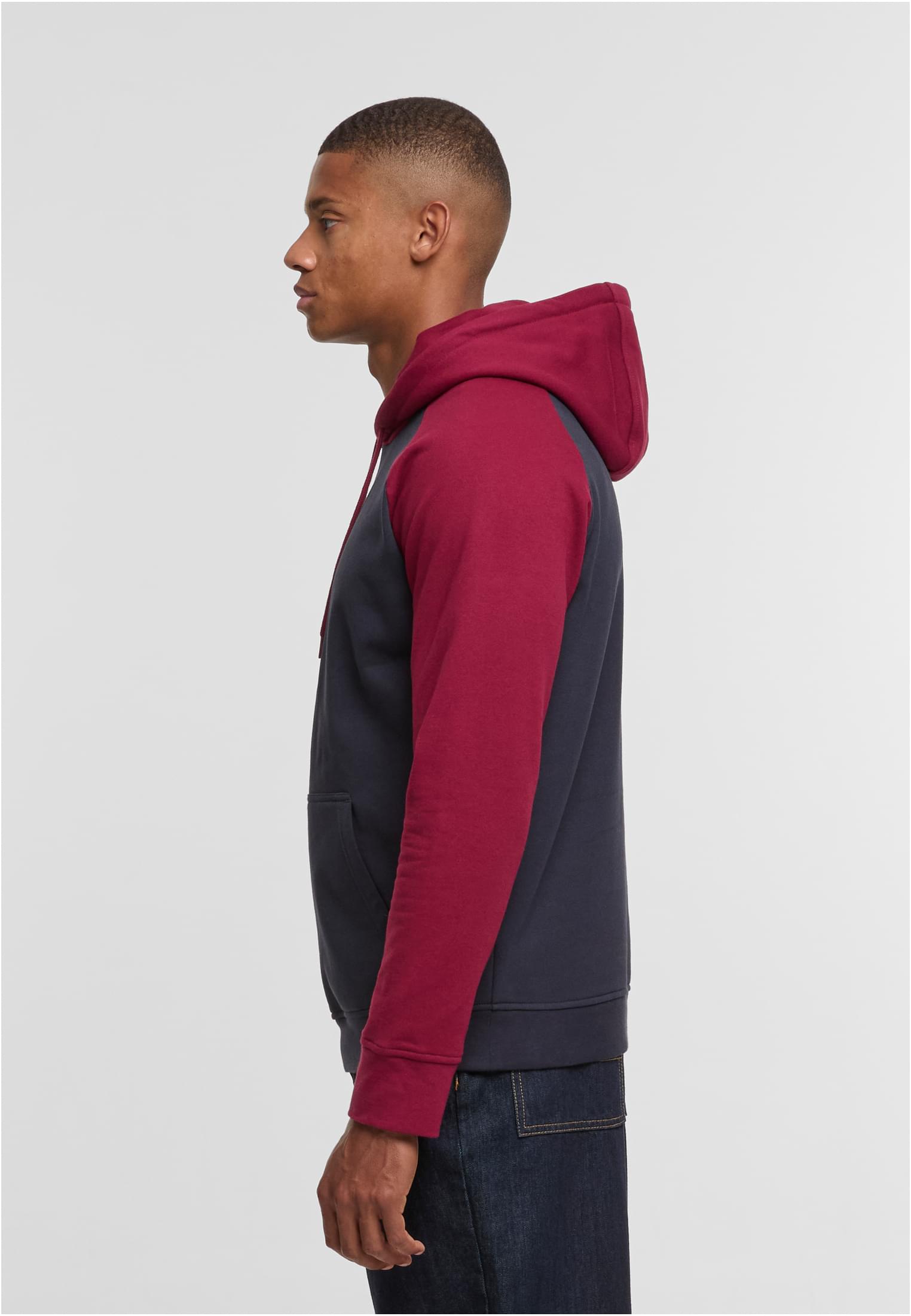 Basic Raglan Hoody nvy/burgundy | nvy/burgundy