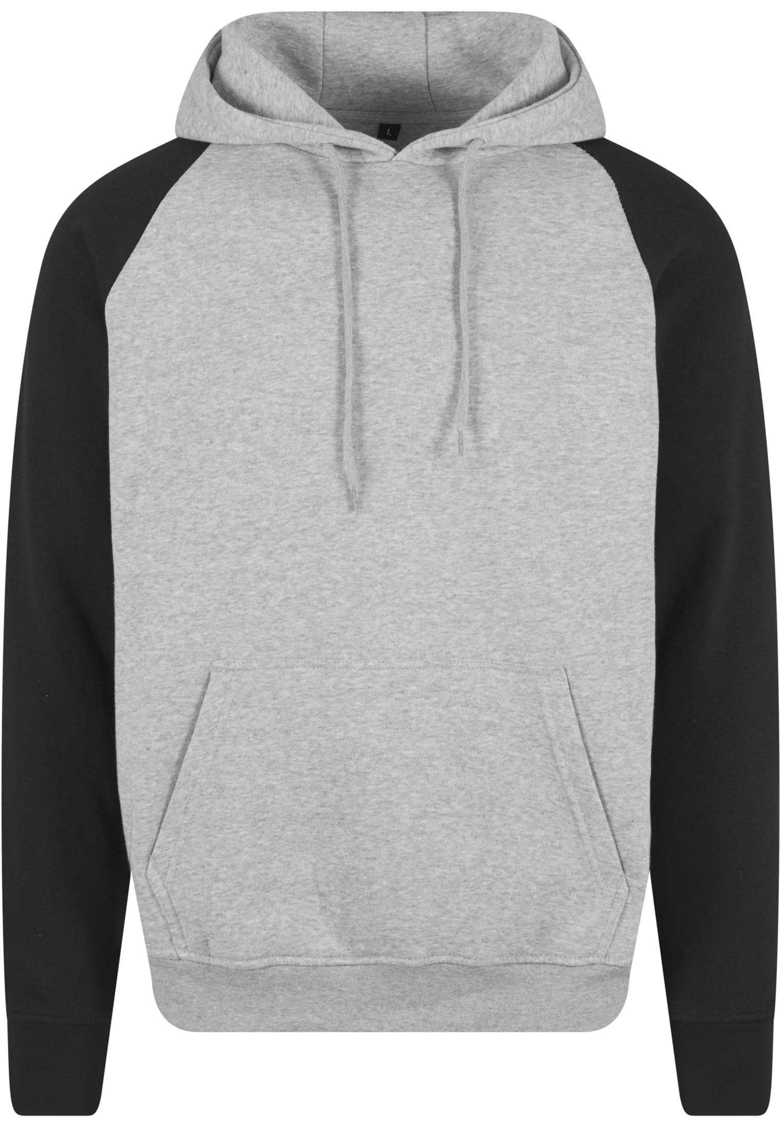 Basic Raglan Hoody h.grey/blk 2 | h.grey/blk 2