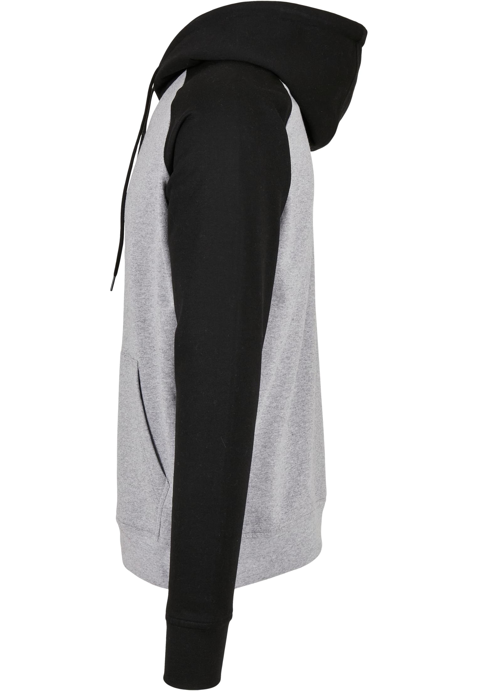 Basic Raglan Hoody h.grey/blk | h.grey/blk