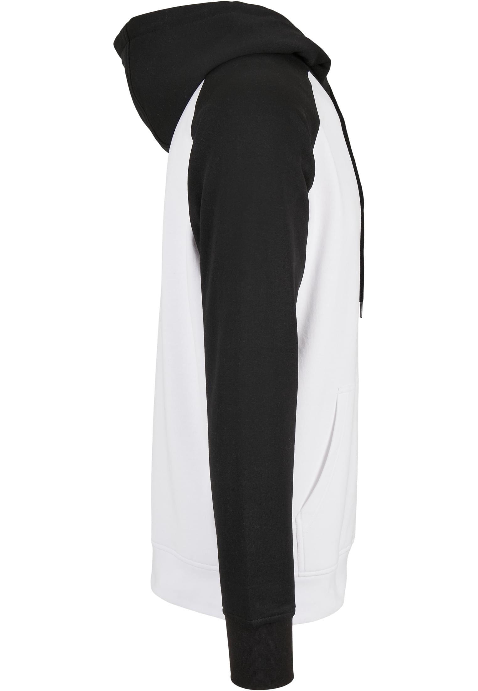 Basic Raglan Hoody white/black | white/black