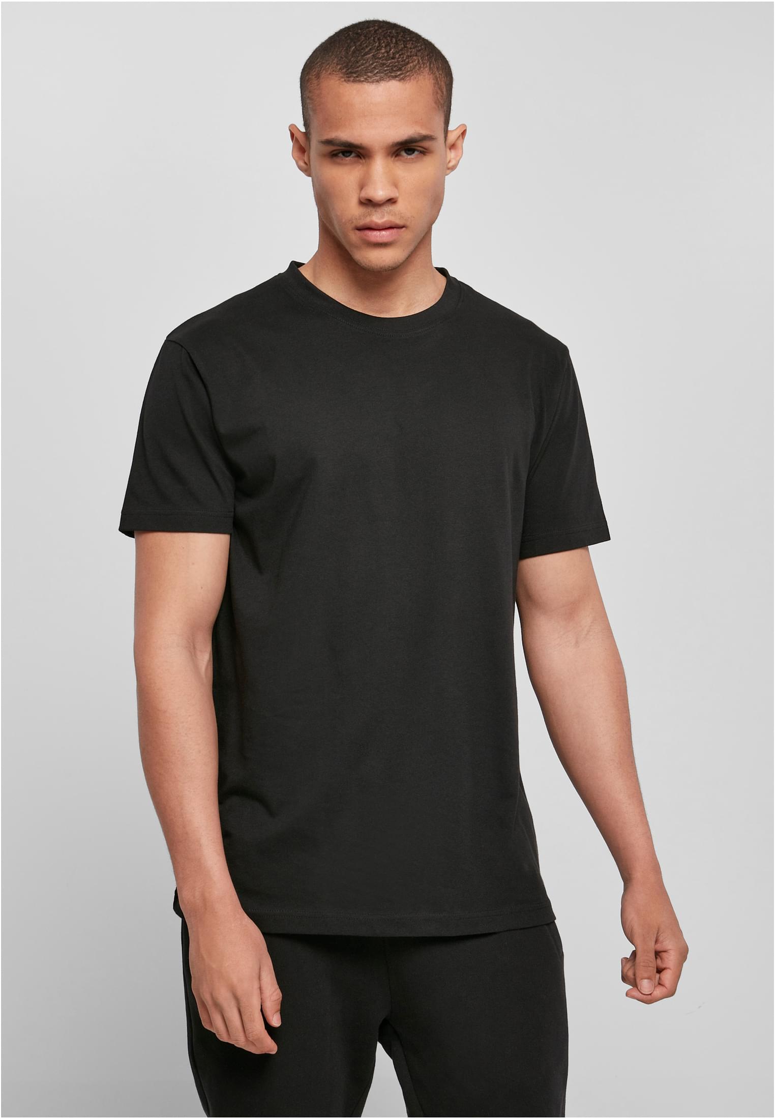 Basic Round Neck T-Shirt black | black