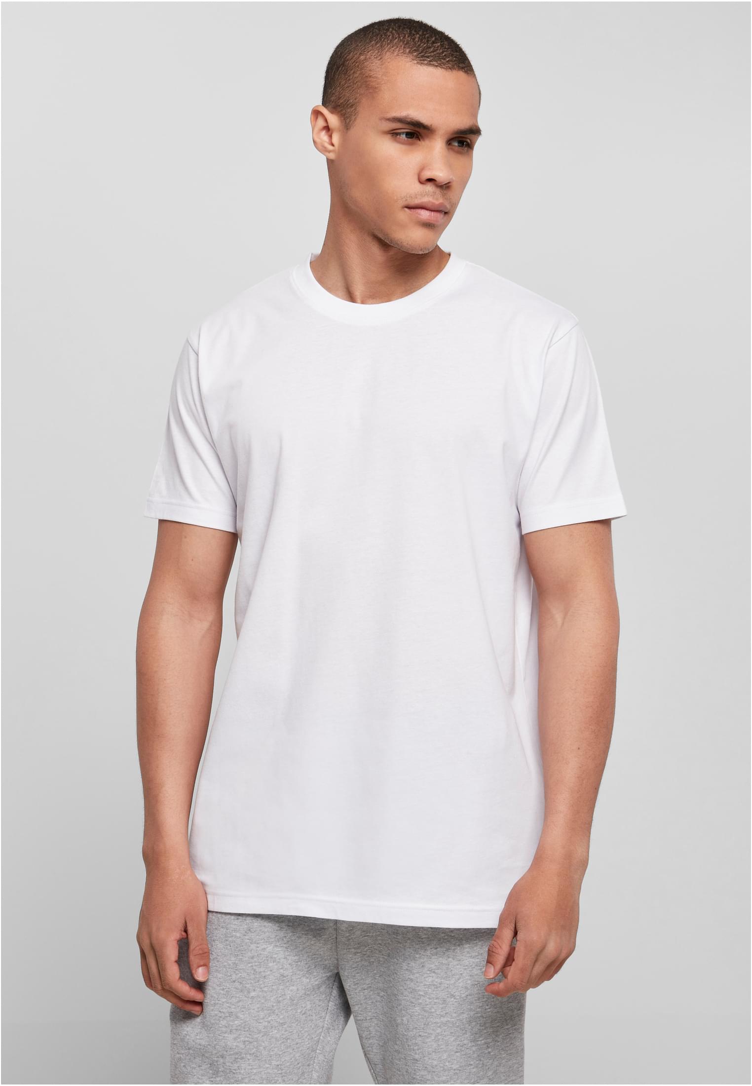Basic Round Neck T-Shirt white | white