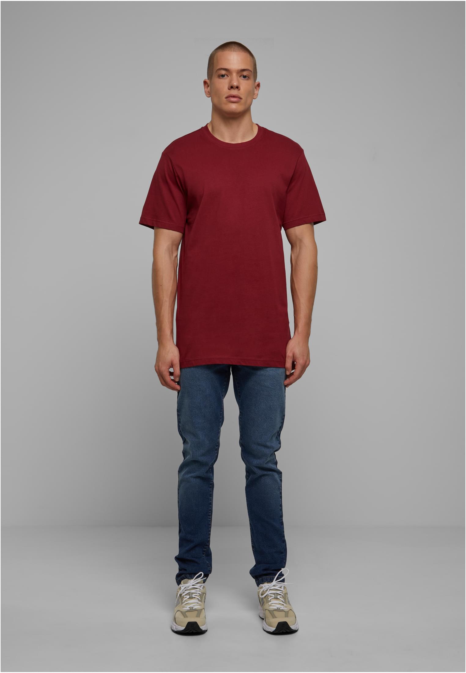 Basic Round Neck T-Shirt burgundy | burgundy