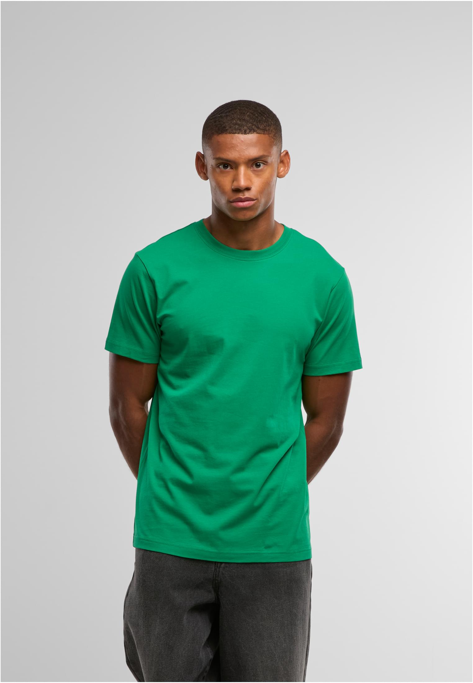 Basic Round Neck T-Shirt c.green | c.green