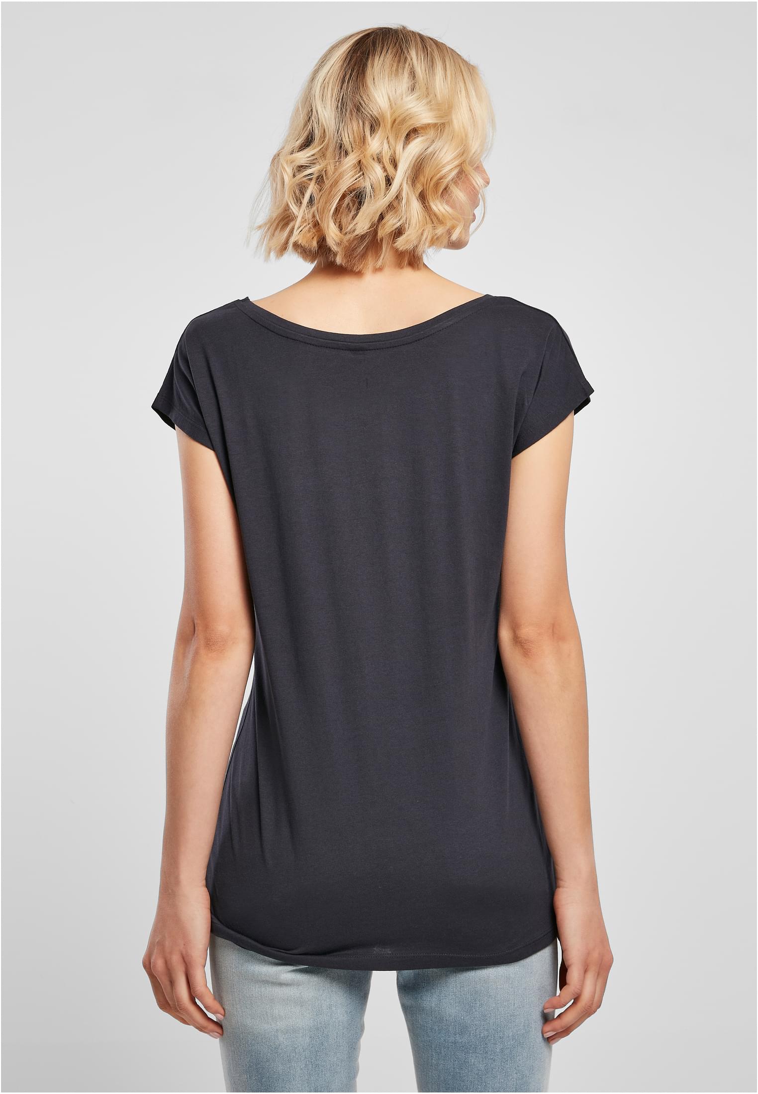 Ladies Wide Neck Tee navy | navy