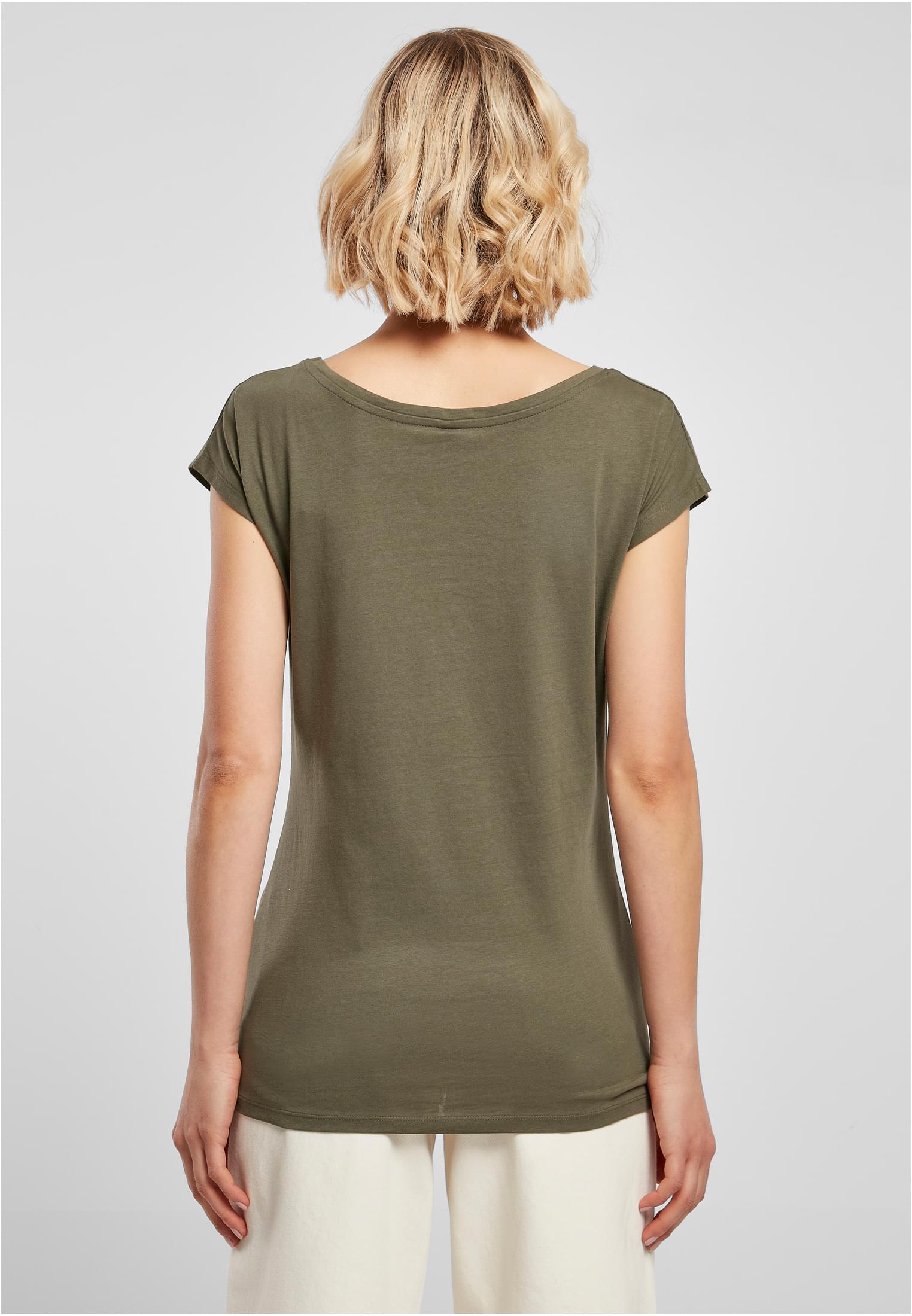 Ladies Wide Neck Tee olive | olive
