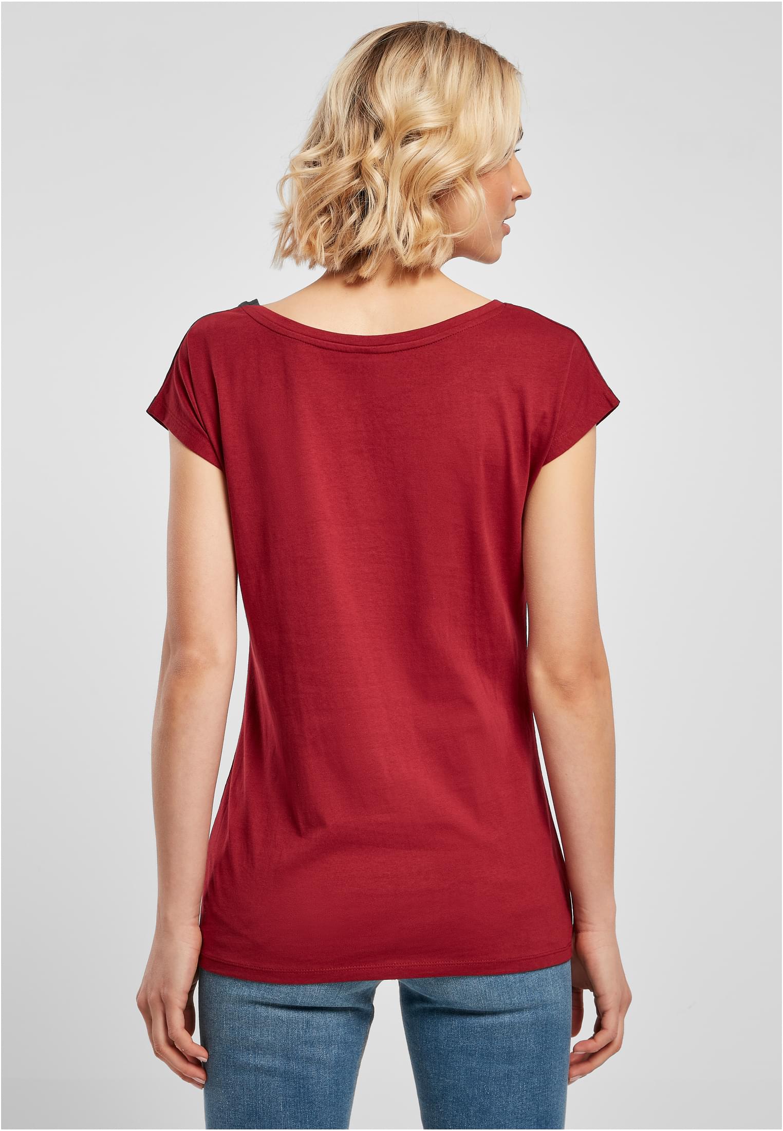 Ladies Wide Neck Tee burgundy | burgundy