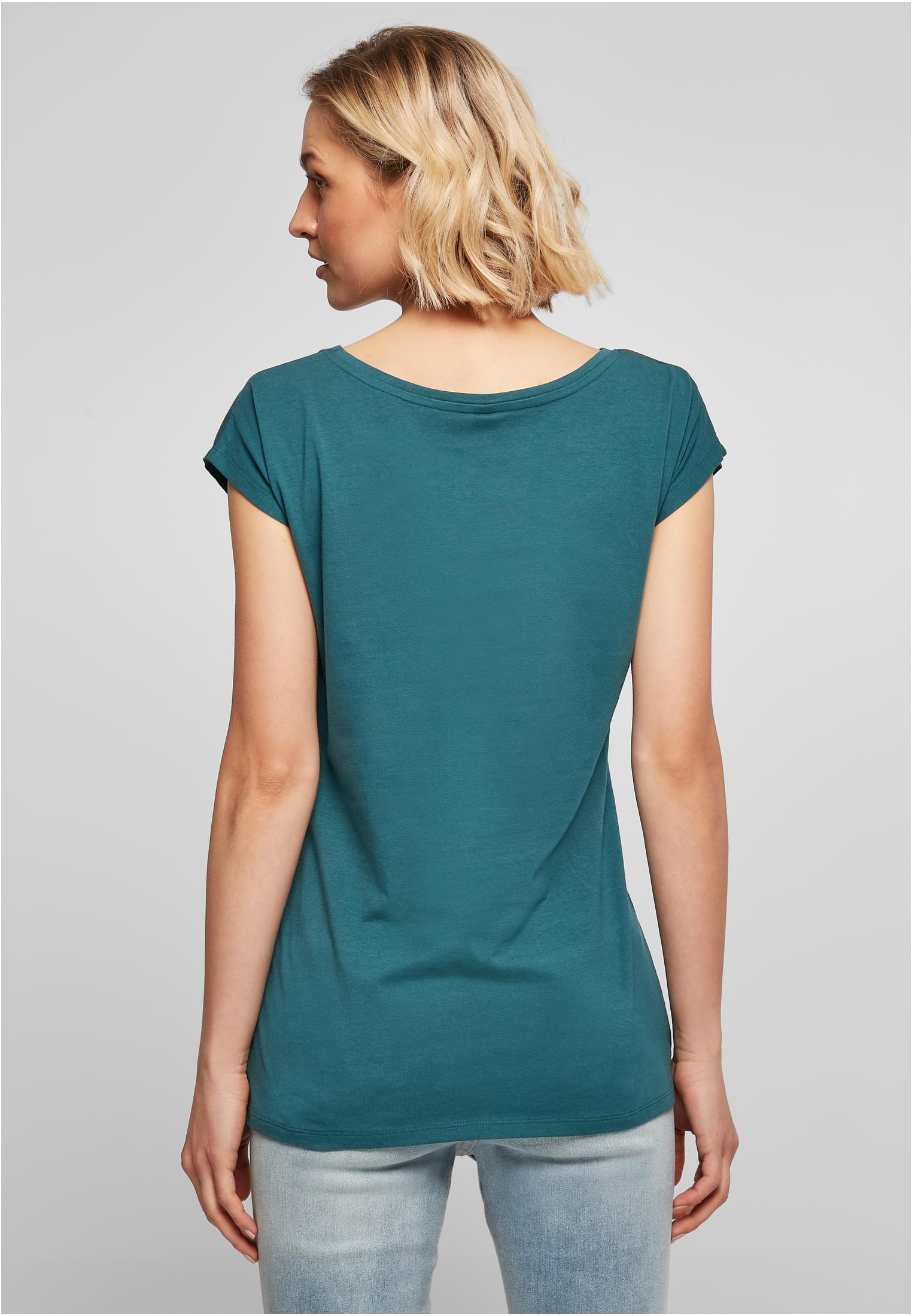 Ladies Wide Neck Tee teal | teal