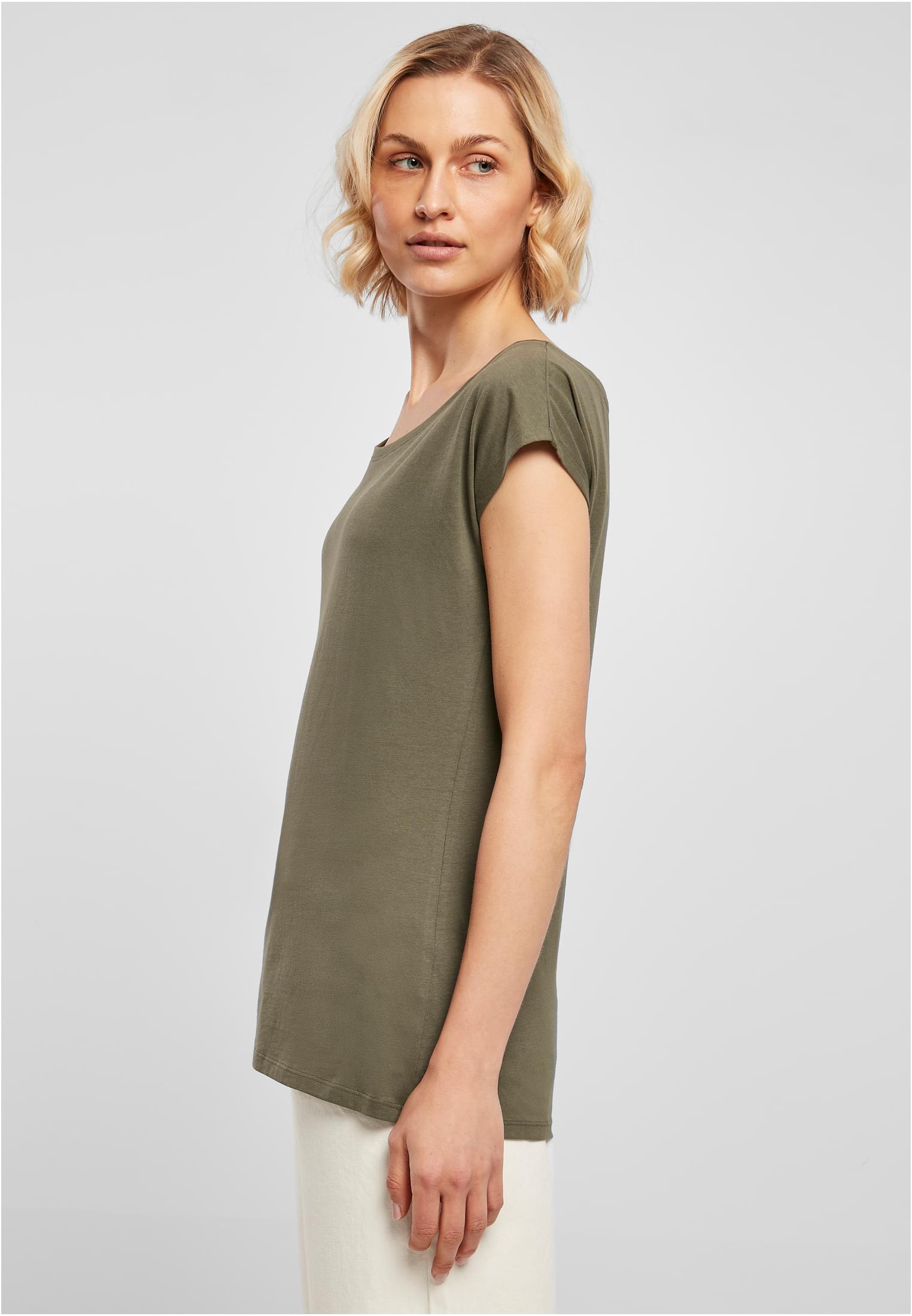 Ladies Wide Neck Tee olive | olive