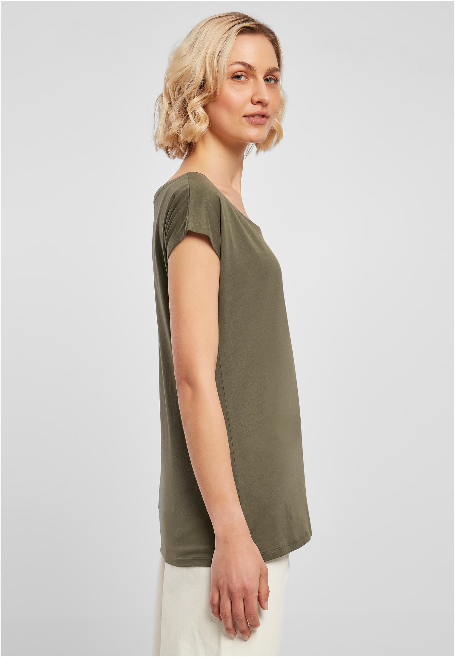 Ladies Wide Neck Tee olive | olive