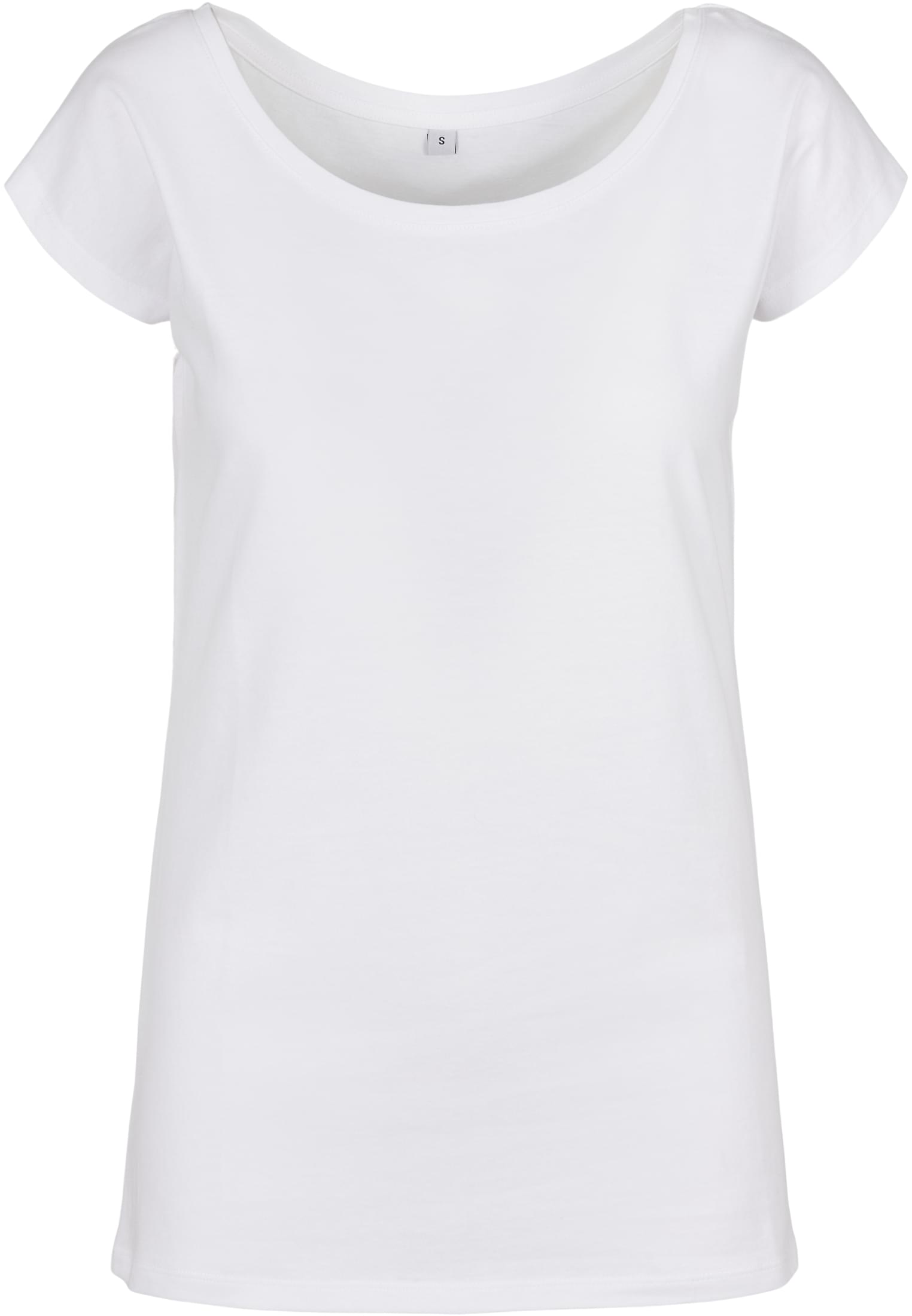 Ladies Wide Neck Tee white | white