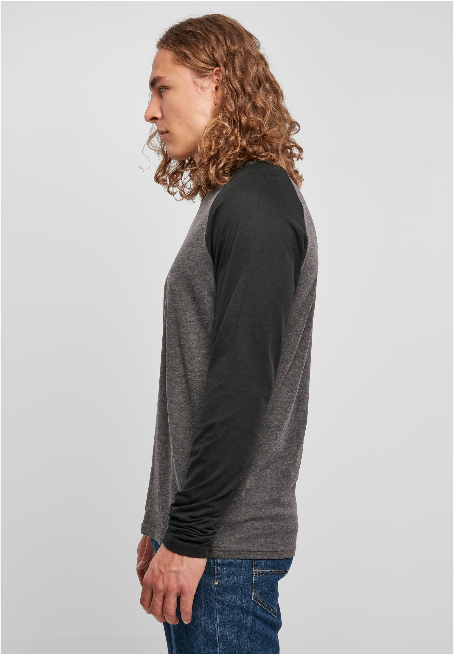 Contrast Raglan Longsleeve charcoal/black | charcoal/black