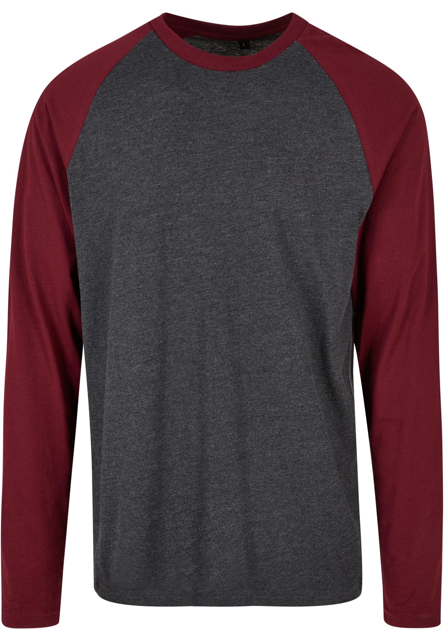 Contrast Raglan Longsleeve charcoal/cherry | charcoal/cherry