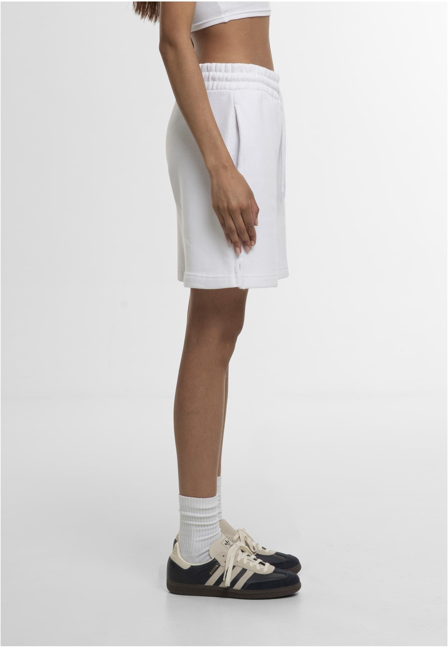 Ladies Basic Sweatshorts white | white