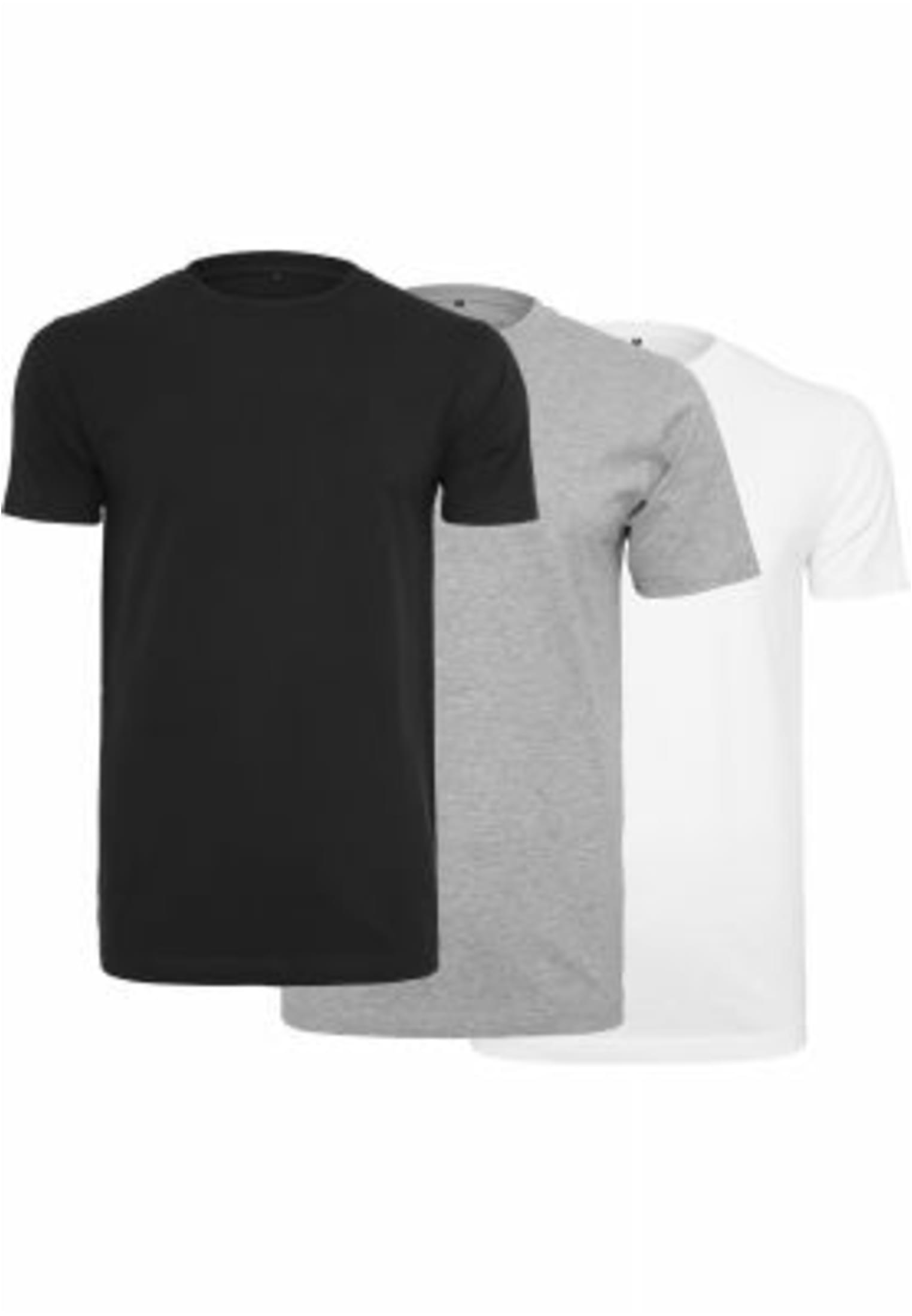 T-Shirt Round Neck 3-Pack blk/h.grey/wht | blk/h.grey/wht