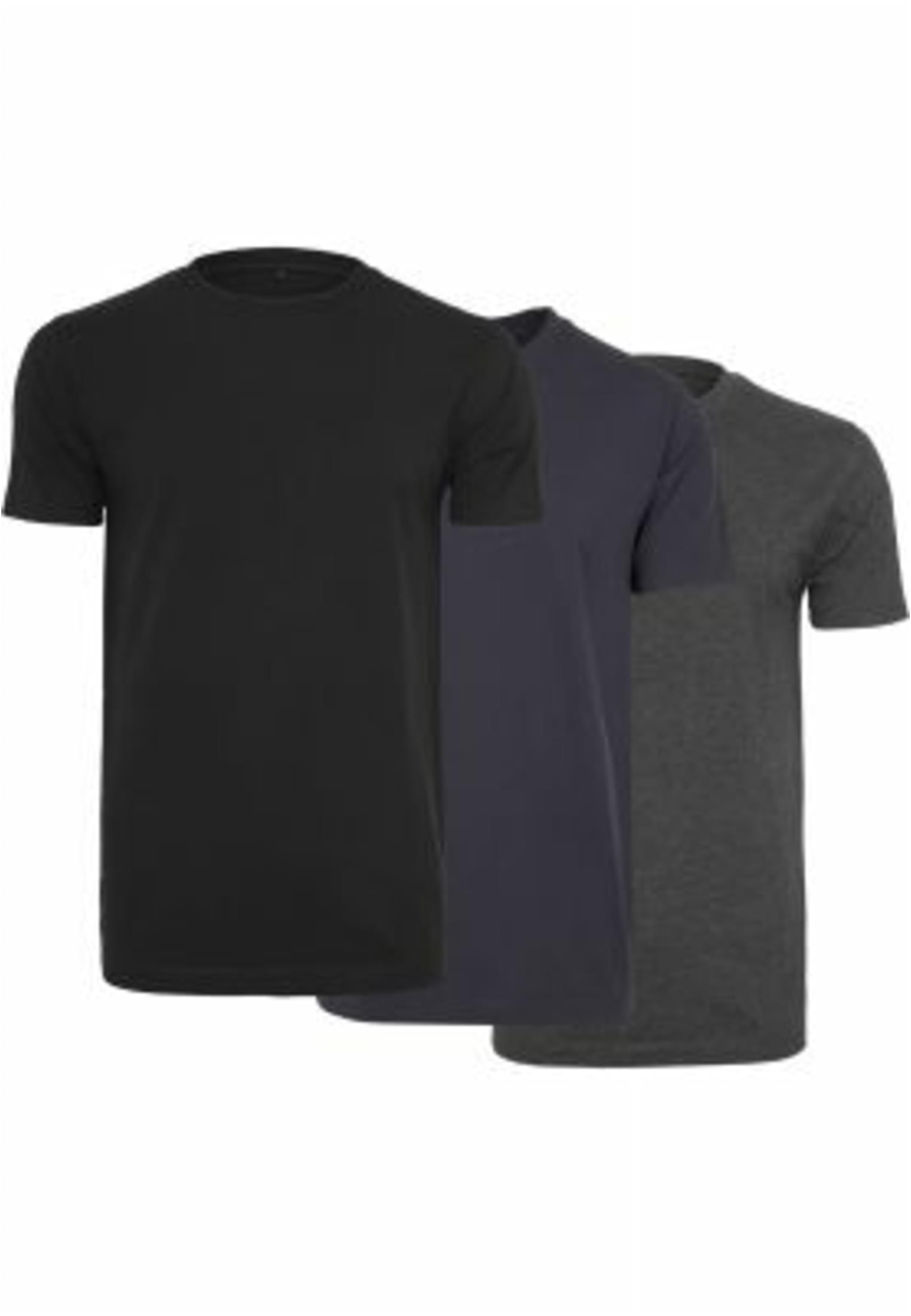 T-Shirt Round Neck 3-Pack blk/nvy/char | blk/nvy/char