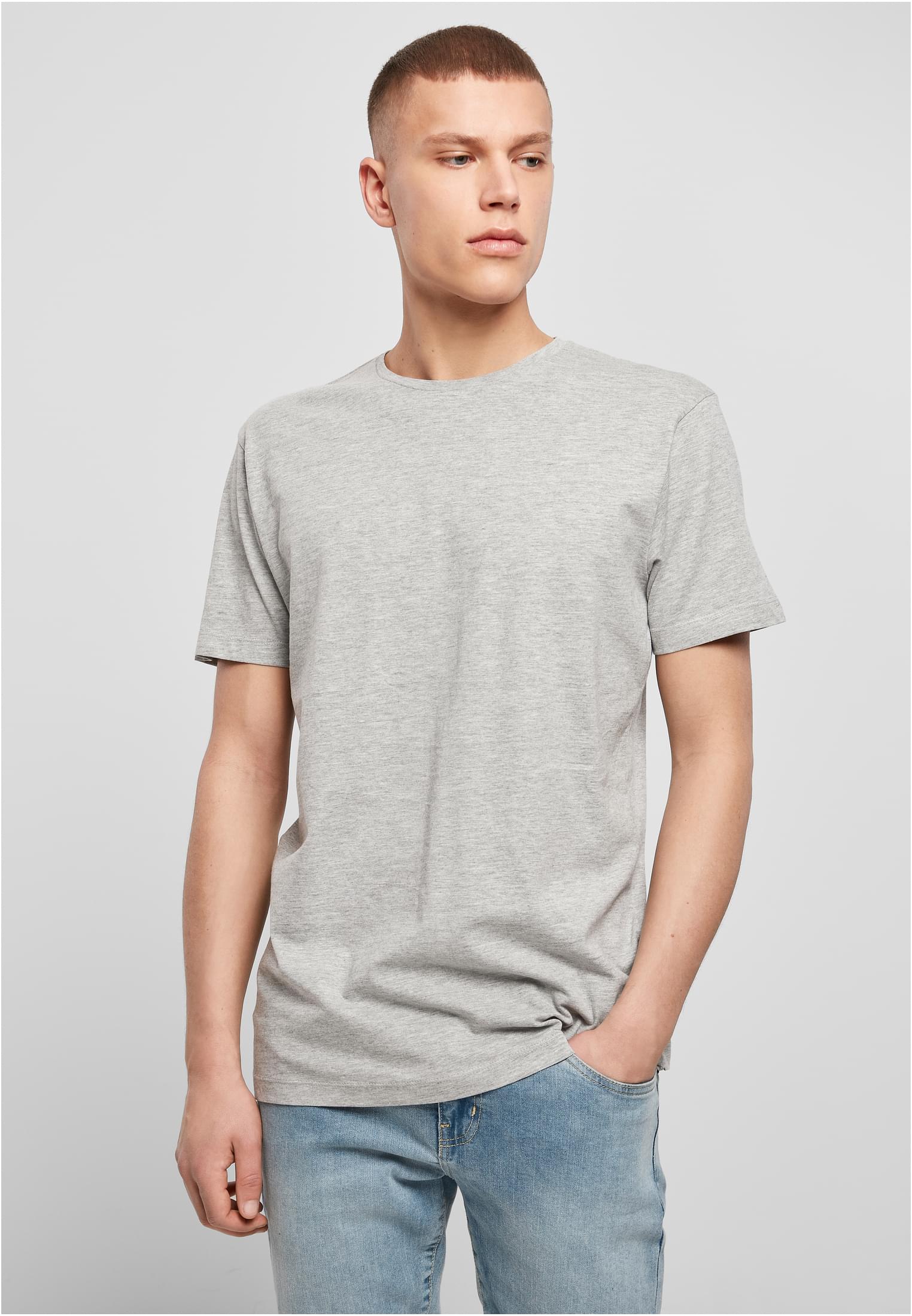 Light T-Shirt Round Neck heather grey | heather grey