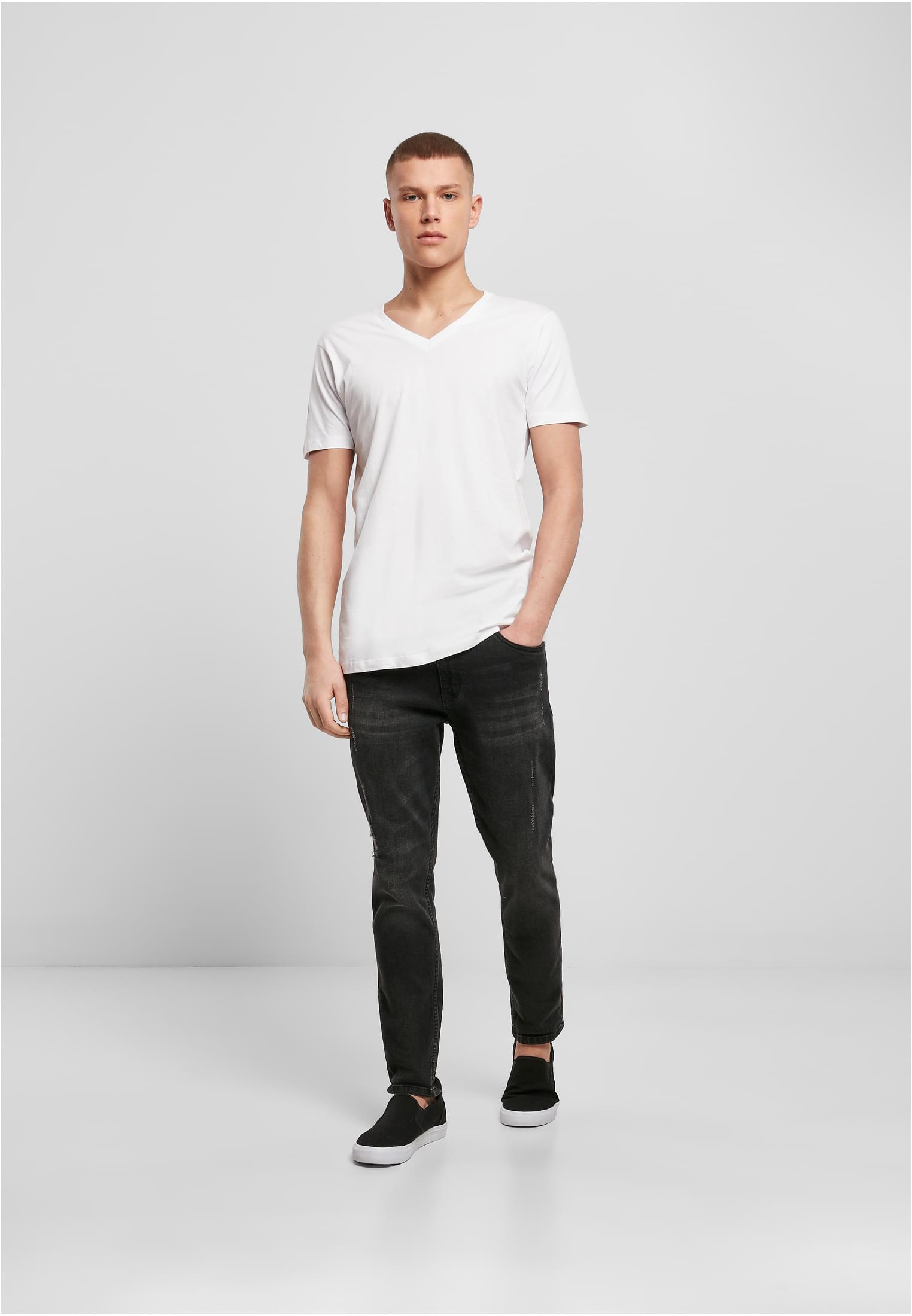 Light T-Shirt V-Neck white | white