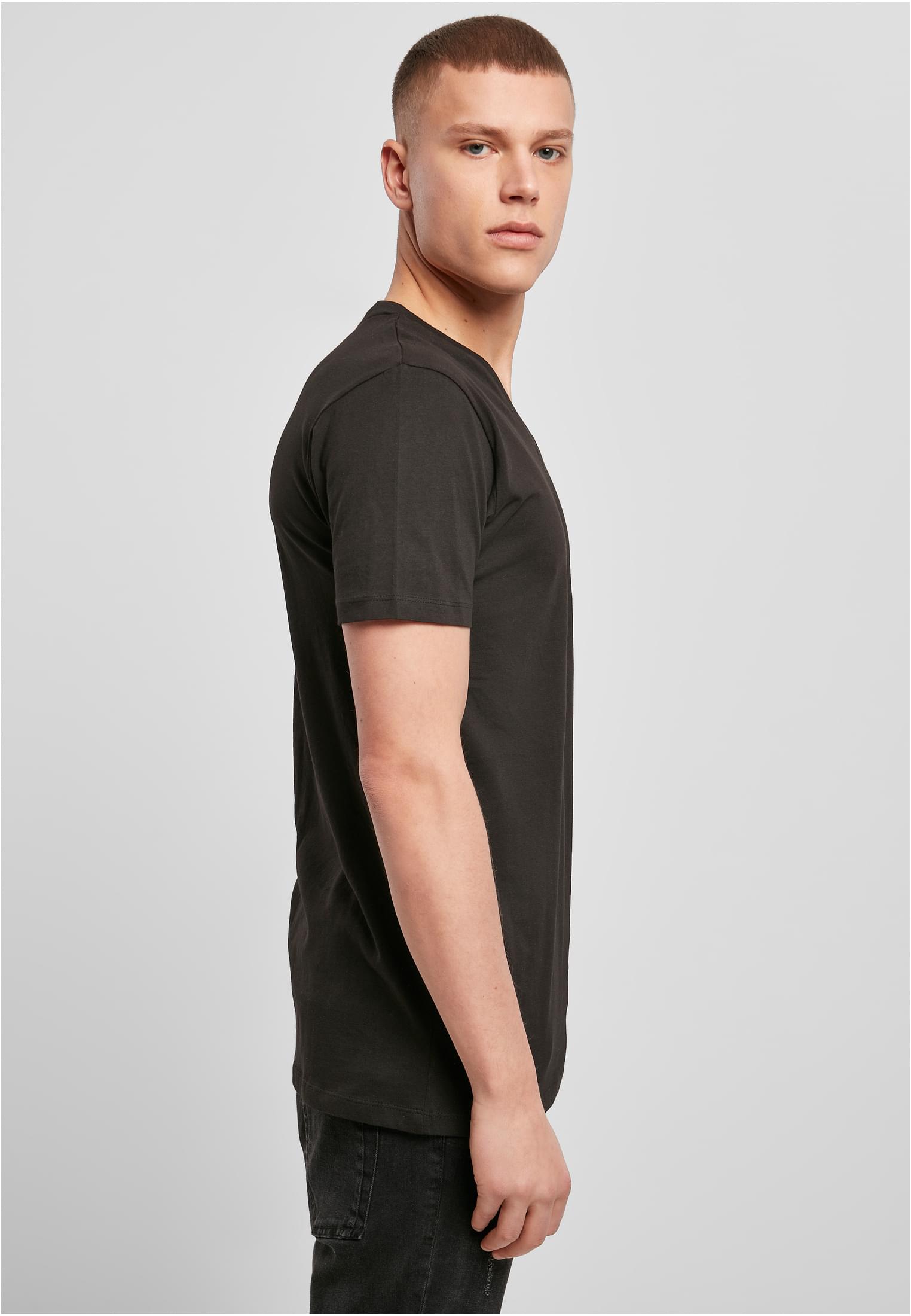 Light T-Shirt V-Neck black | black