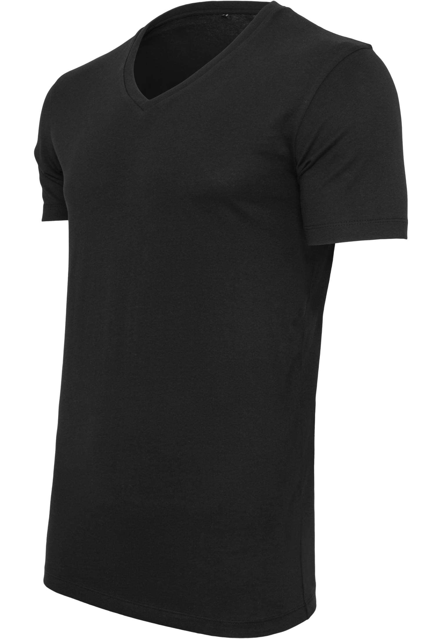 Light T-Shirt V-Neck black | black