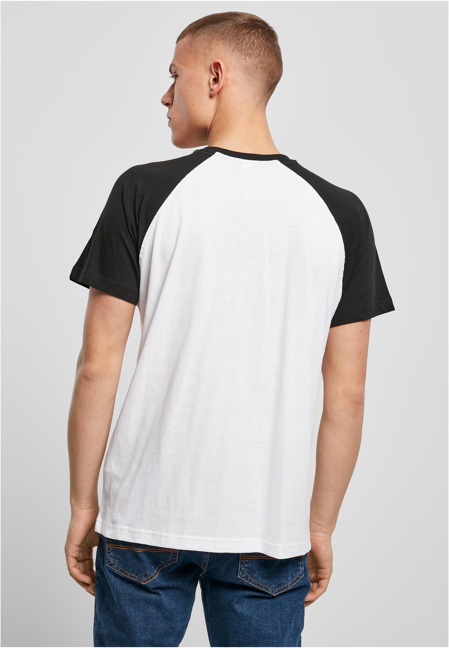 Raglan Contrast Tee wht/blk | wht/blk
