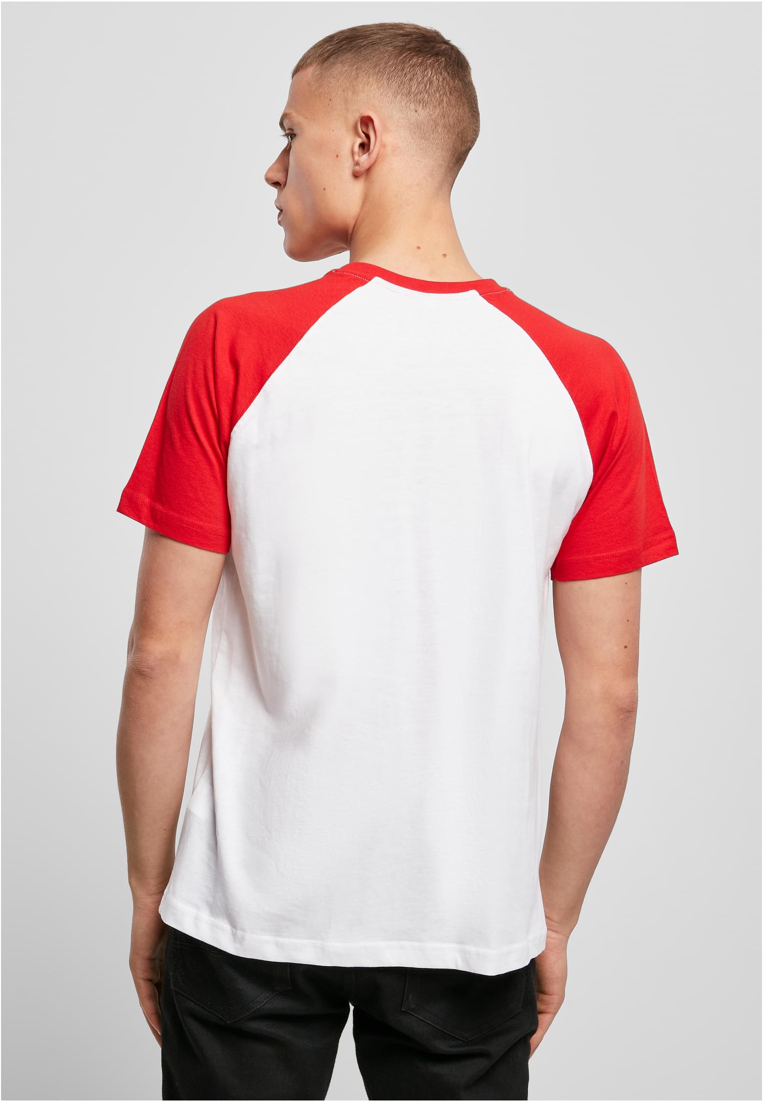Raglan Contrast Tee wht/red | wht/red