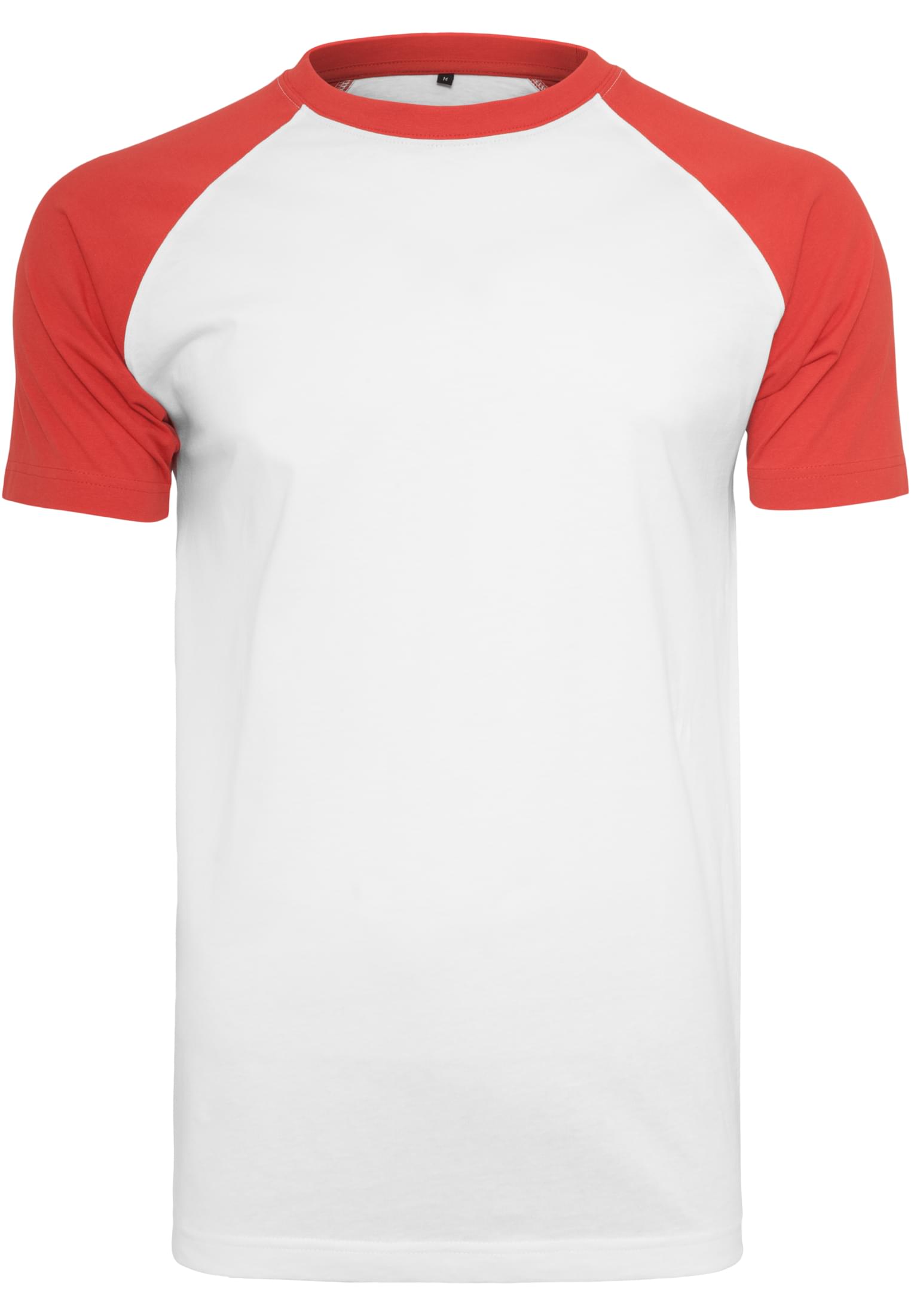 Raglan Contrast Tee wht/red | wht/red