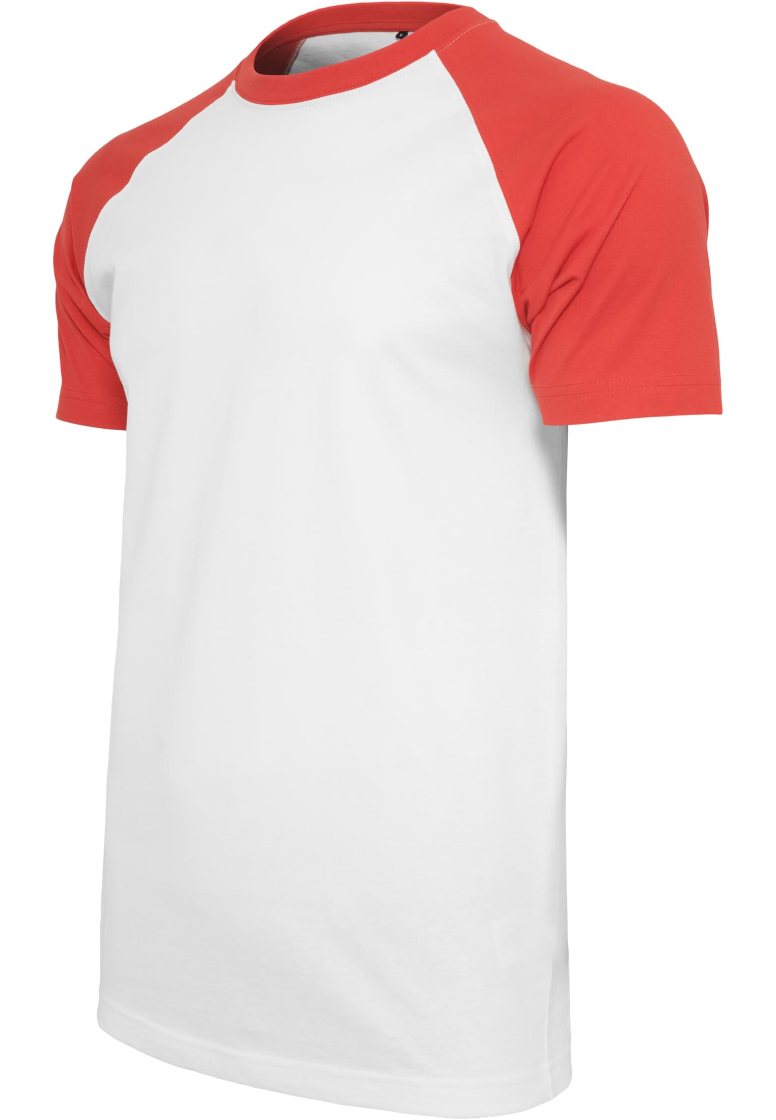 Raglan Contrast Tee wht/red | wht/red
