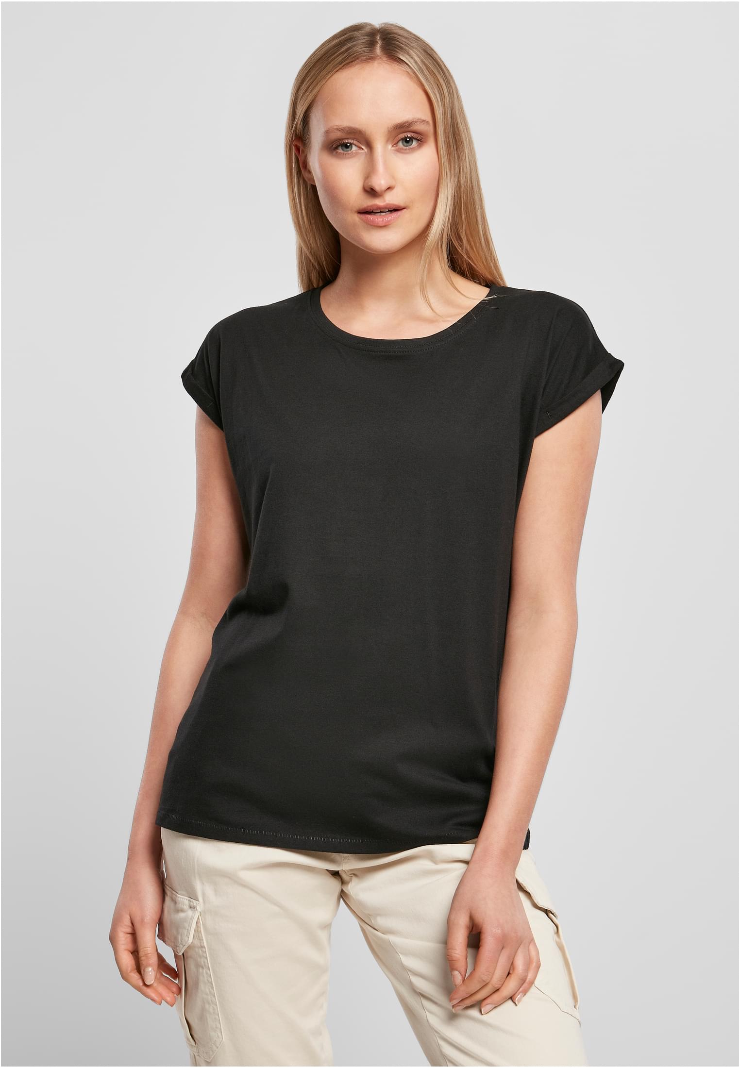 Ladies Extended Shoulder Tee 3-Pack blk/blk/blk | blk/blk/blk