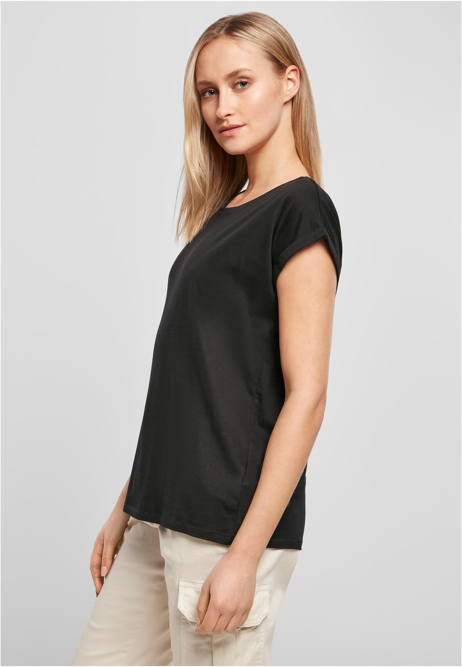 Ladies Extended Shoulder Tee 3-Pack blk/blk/blk | blk/blk/blk