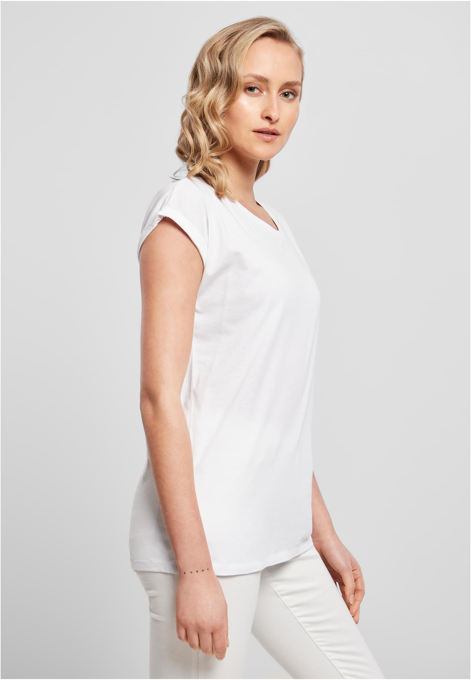 Ladies Extended Shoulder Tee 3-Pack wht/wht/wht | wht/wht/wht