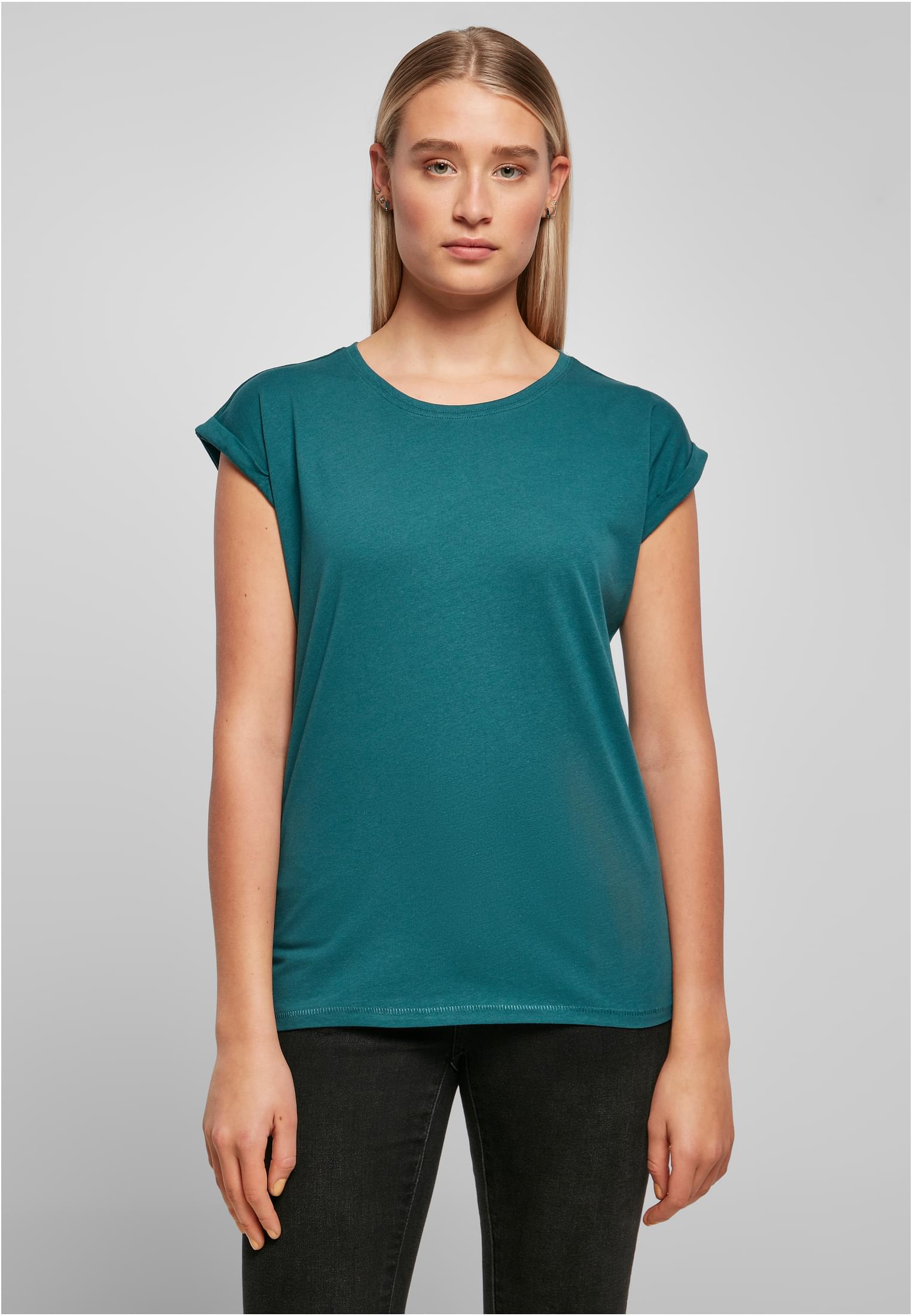 Ladies Extended Shoulder Tee teal | teal
