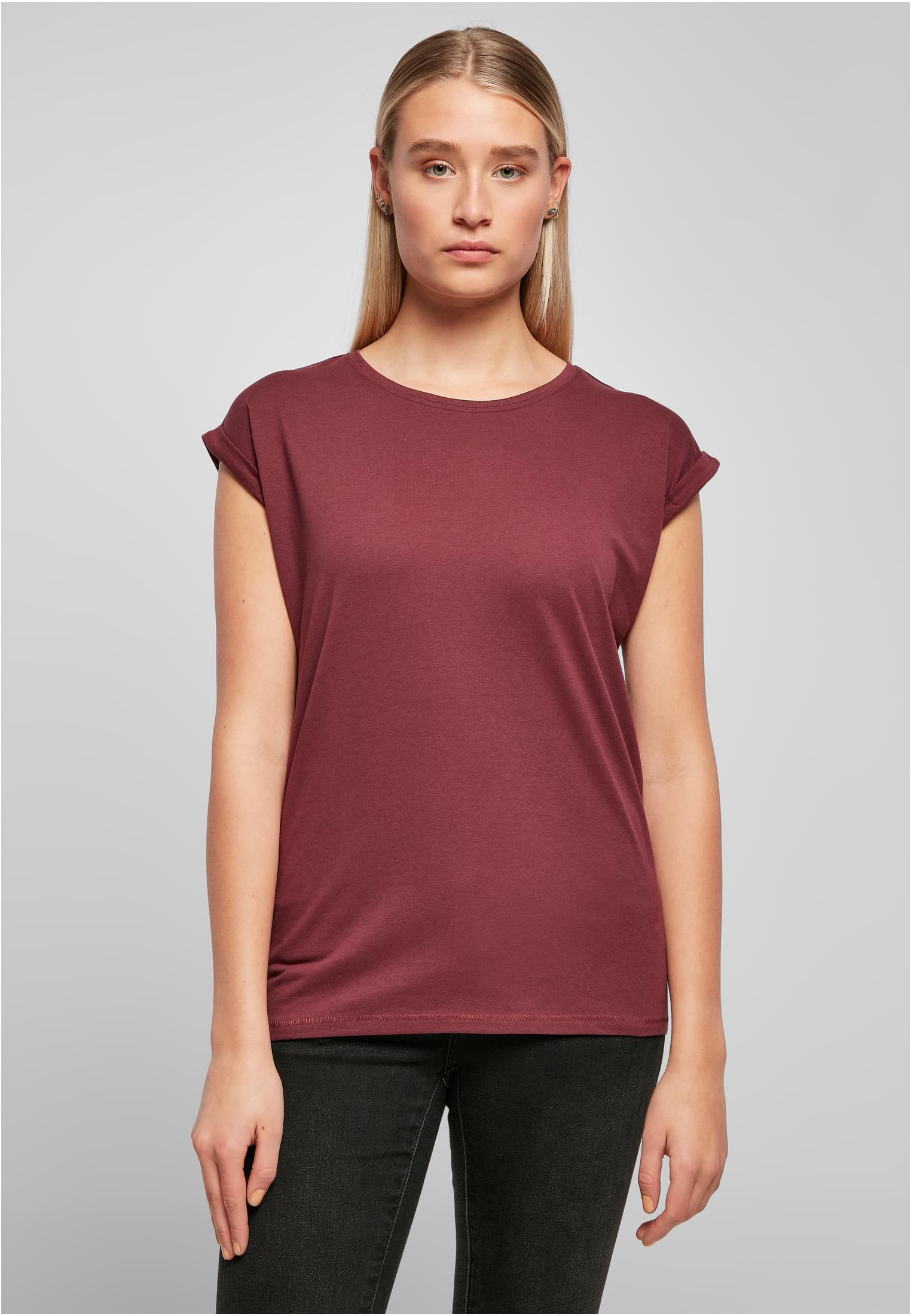 Ladies Extended Shoulder Tee cherry | cherry