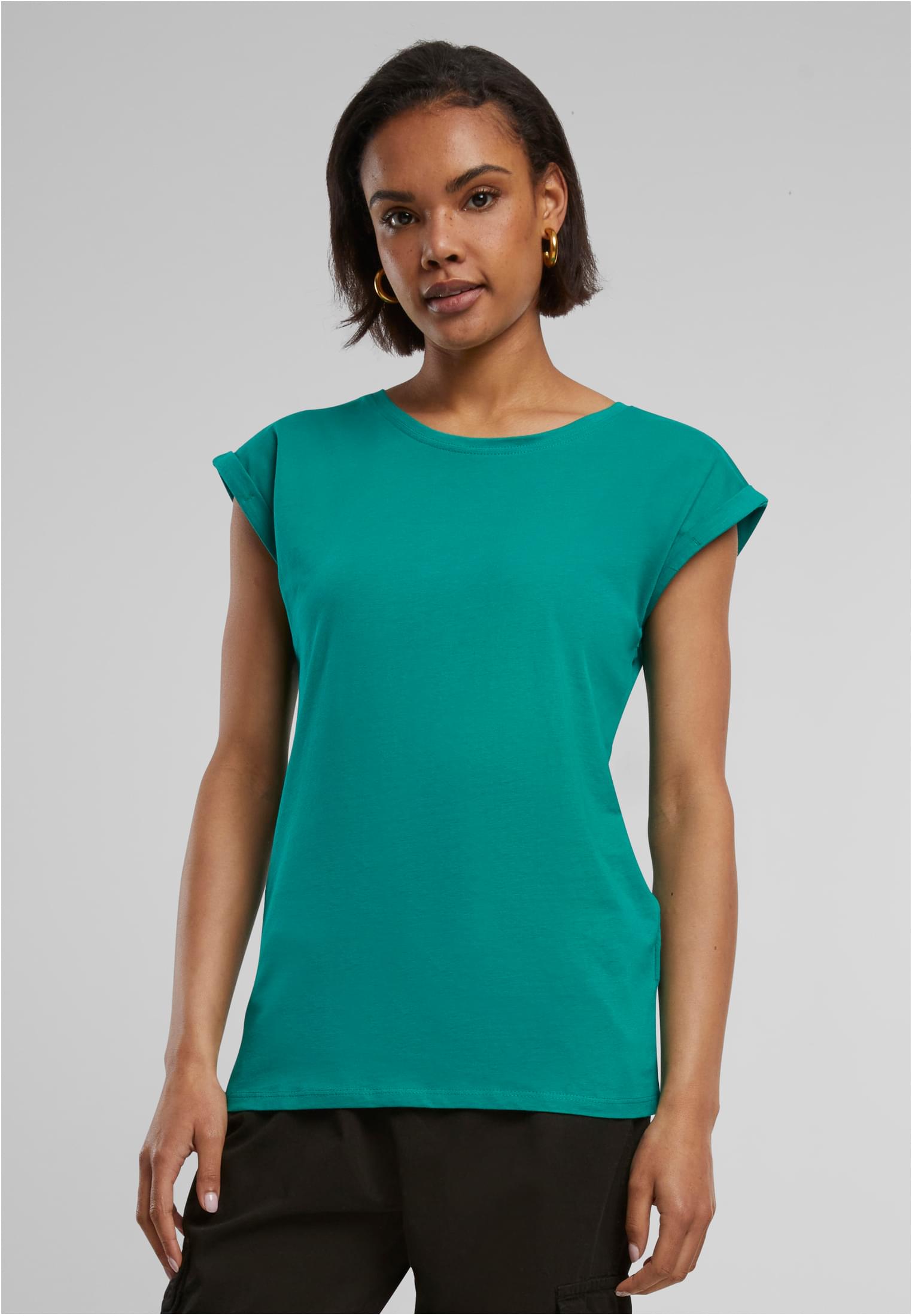 Ladies Extended Shoulder Tee forest green | forest green
