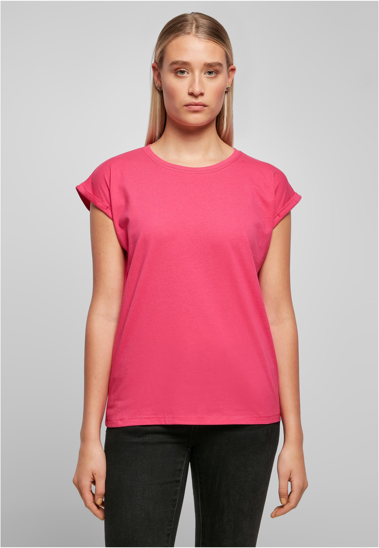 Ladies Extended Shoulder Tee hibiskus pink | hibiskus pink