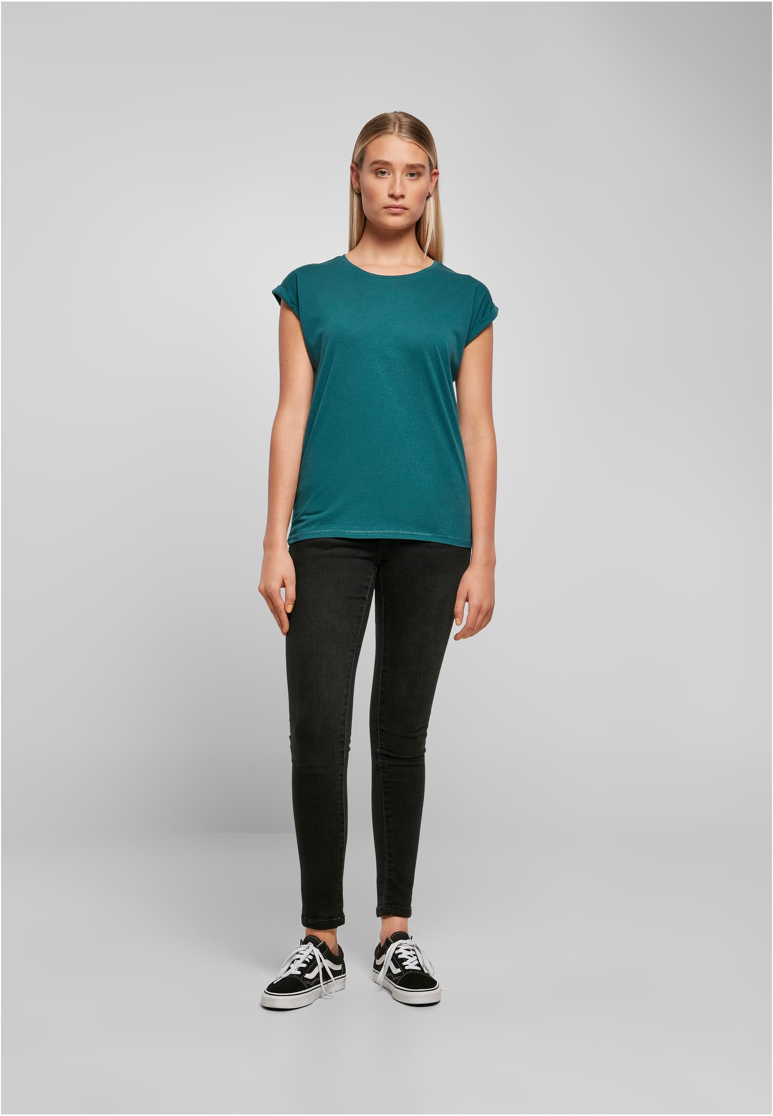 Ladies Extended Shoulder Tee teal | teal