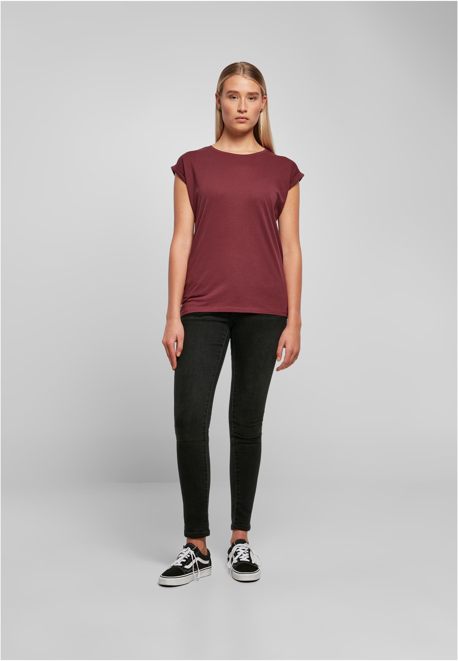Ladies Extended Shoulder Tee cherry | cherry