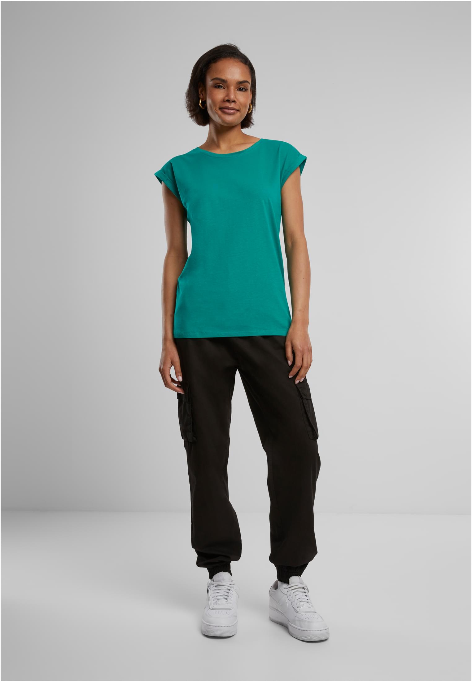 Ladies Extended Shoulder Tee forest green | forest green
