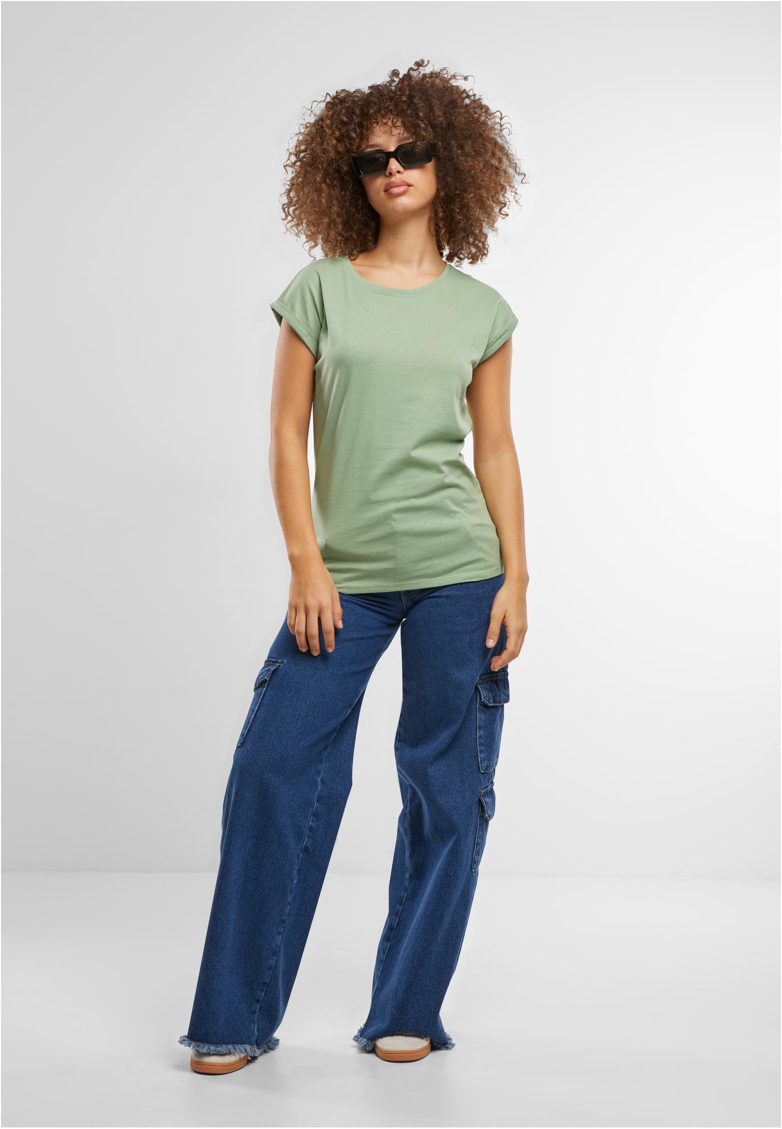 Ladies Extended Shoulder Tee paleleaf | paleleaf