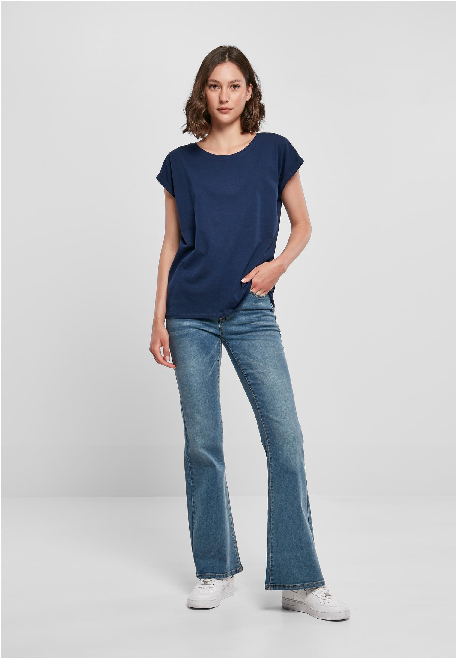 Ladies Extended Shoulder Tee lightnavy | lightnavy