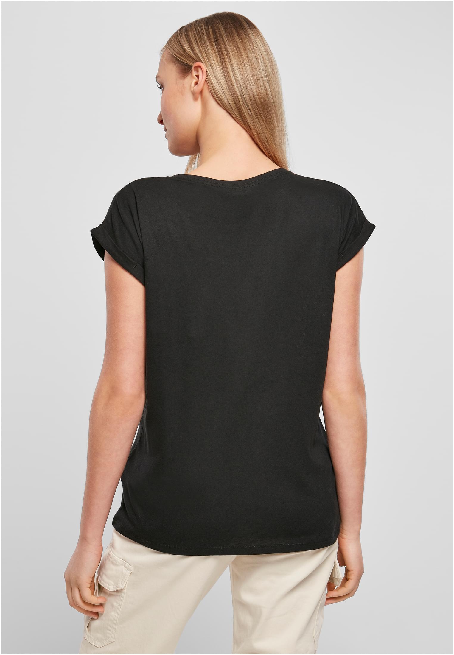 Ladies Extended Shoulder Tee black | black